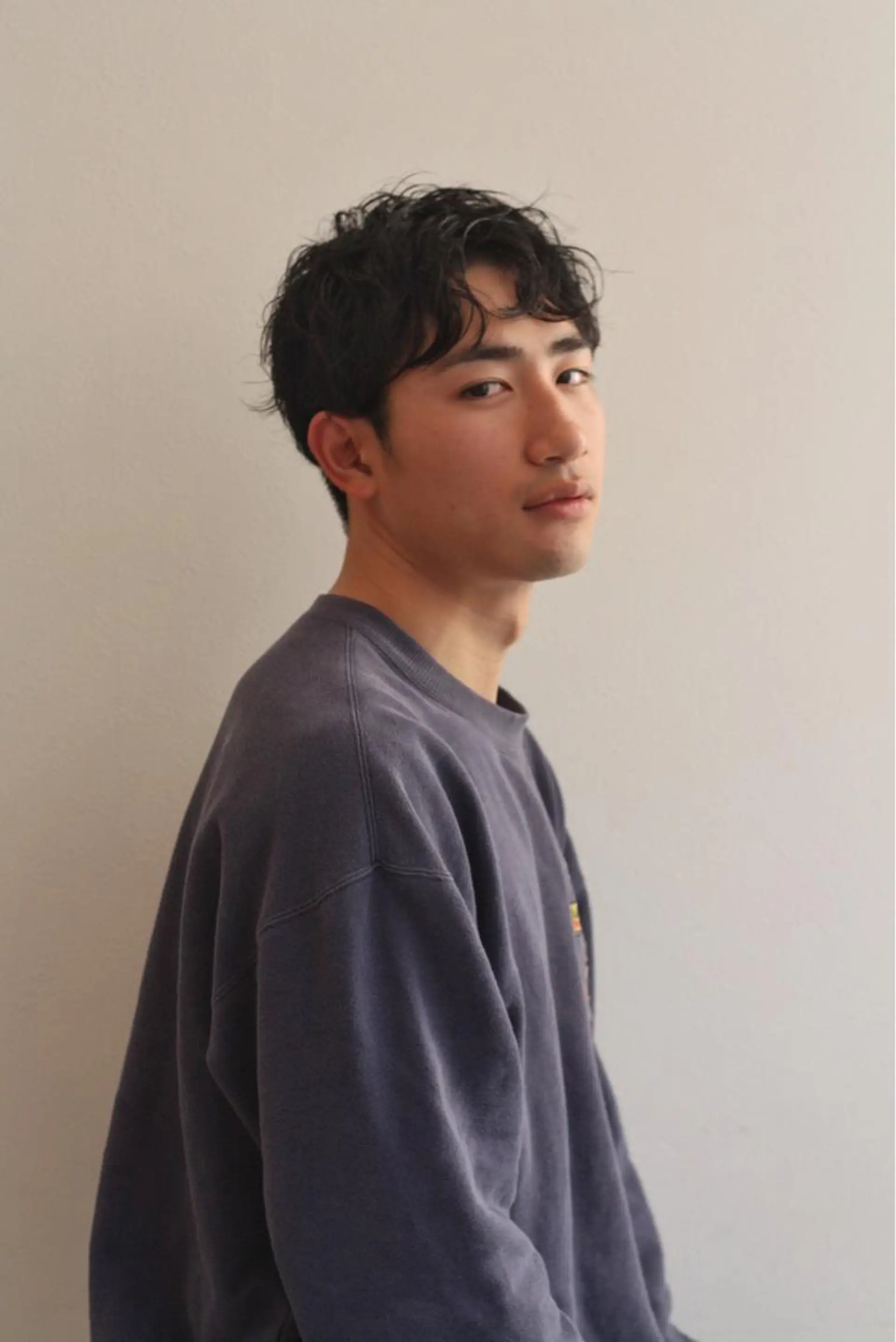 ショート メンズ マッシュ メンズパーマ くせ毛 カット パーマ いりえ しゃけのヘアスタイル