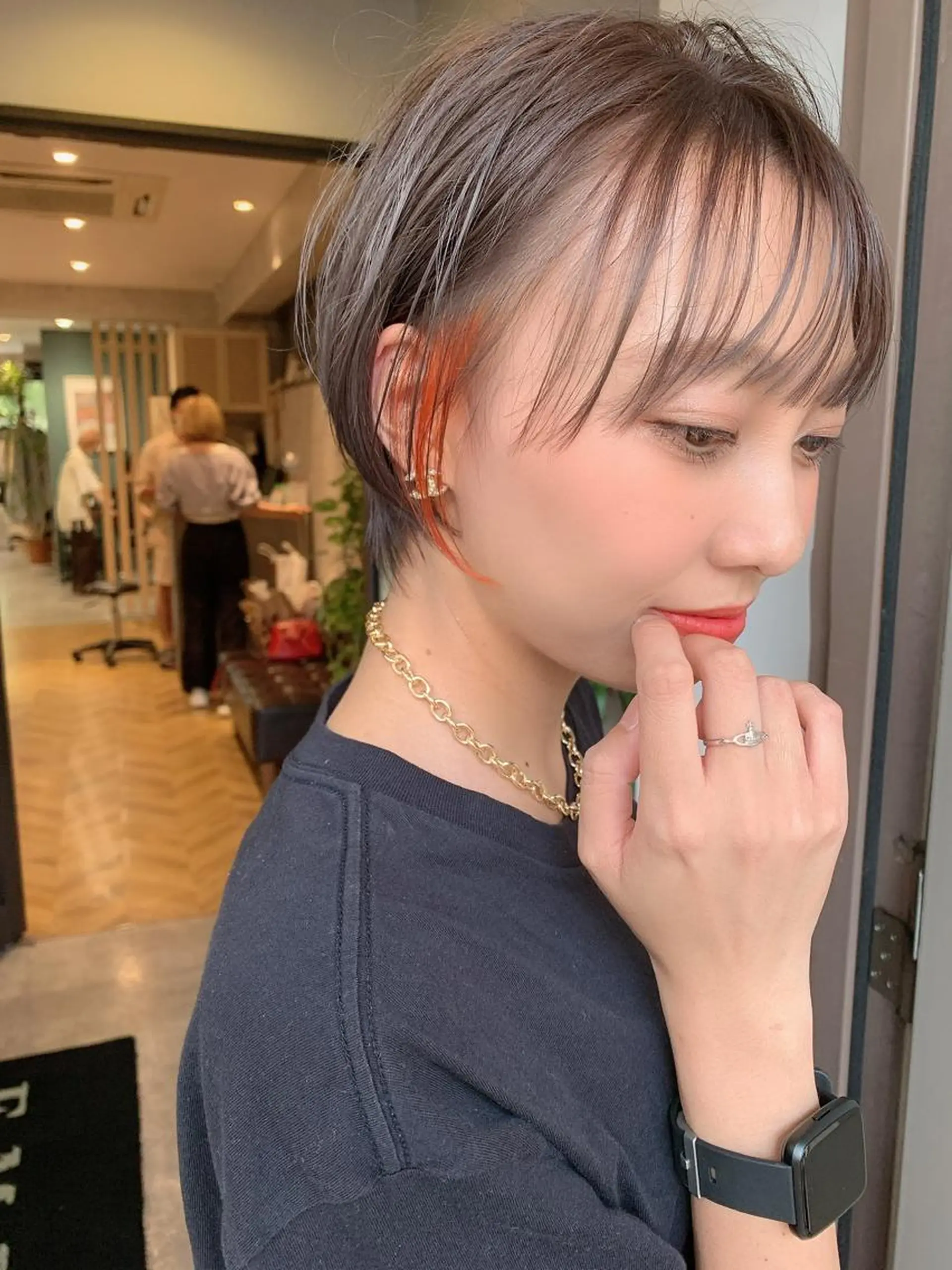 ショート カラー ヘアカラー トリートメント 髪質改善will hairdesignのヘアスタイル