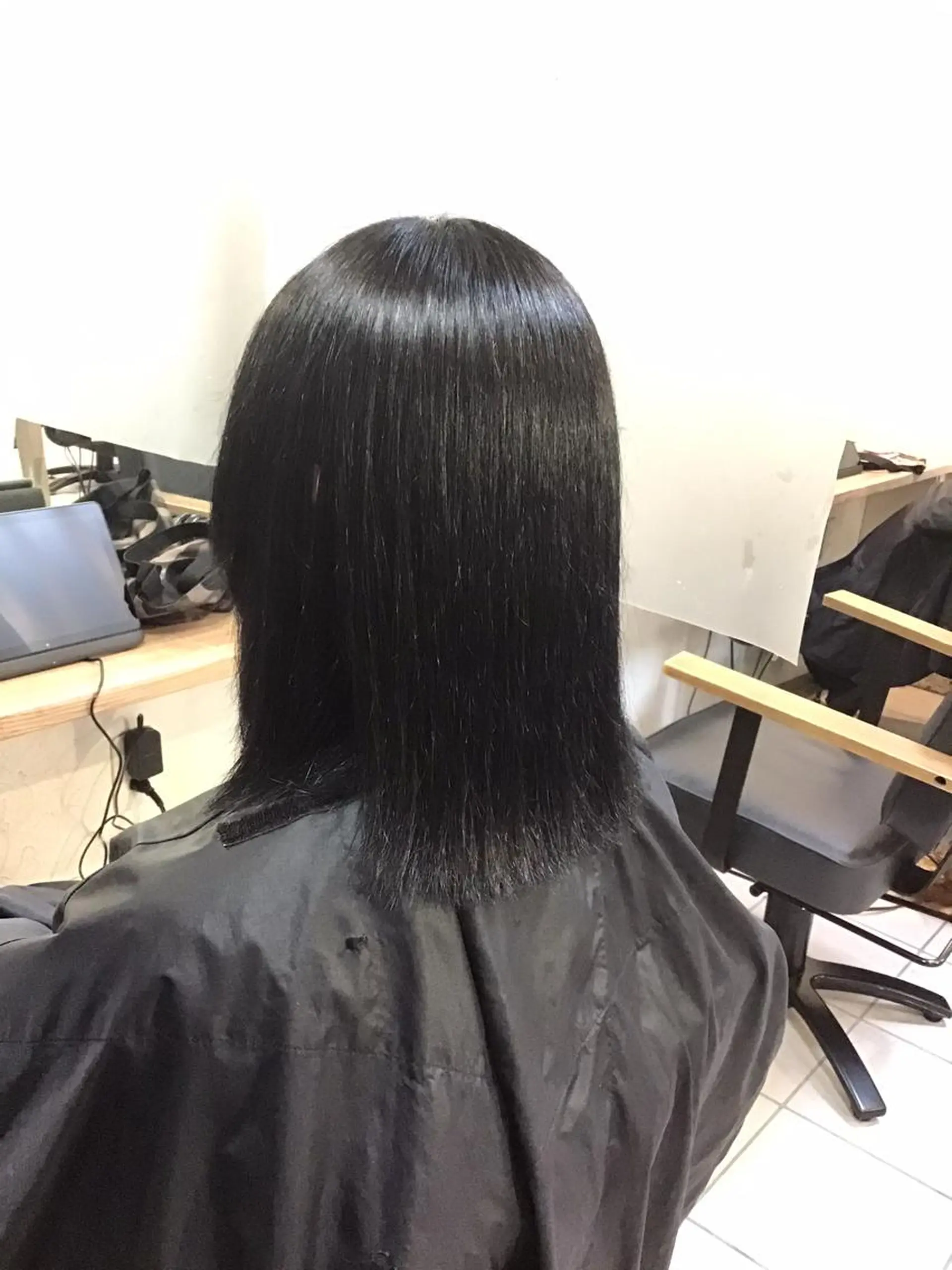 セミロング カット 縮毛矯正 トリートメント 髪質改善ストレート/ ブリーチ／渋谷　福田のヘアスタイル