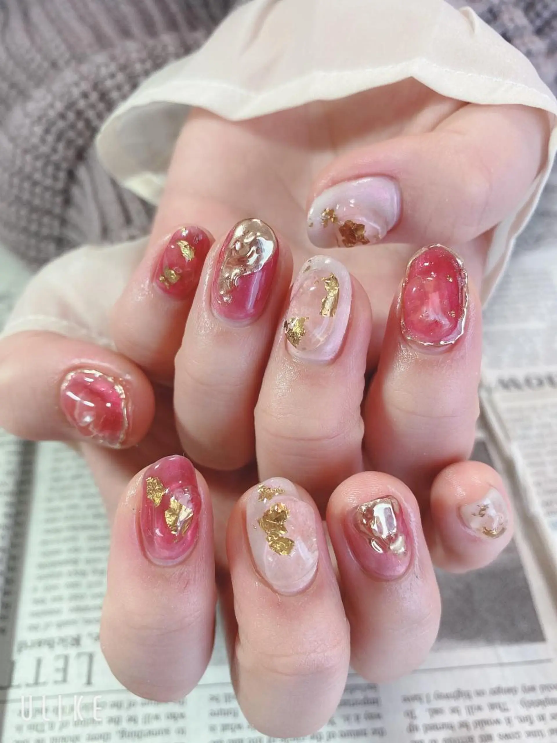 ネイル ミラーネイル ハンドネイル ハンドケア 森山 舞のネイルデザイン