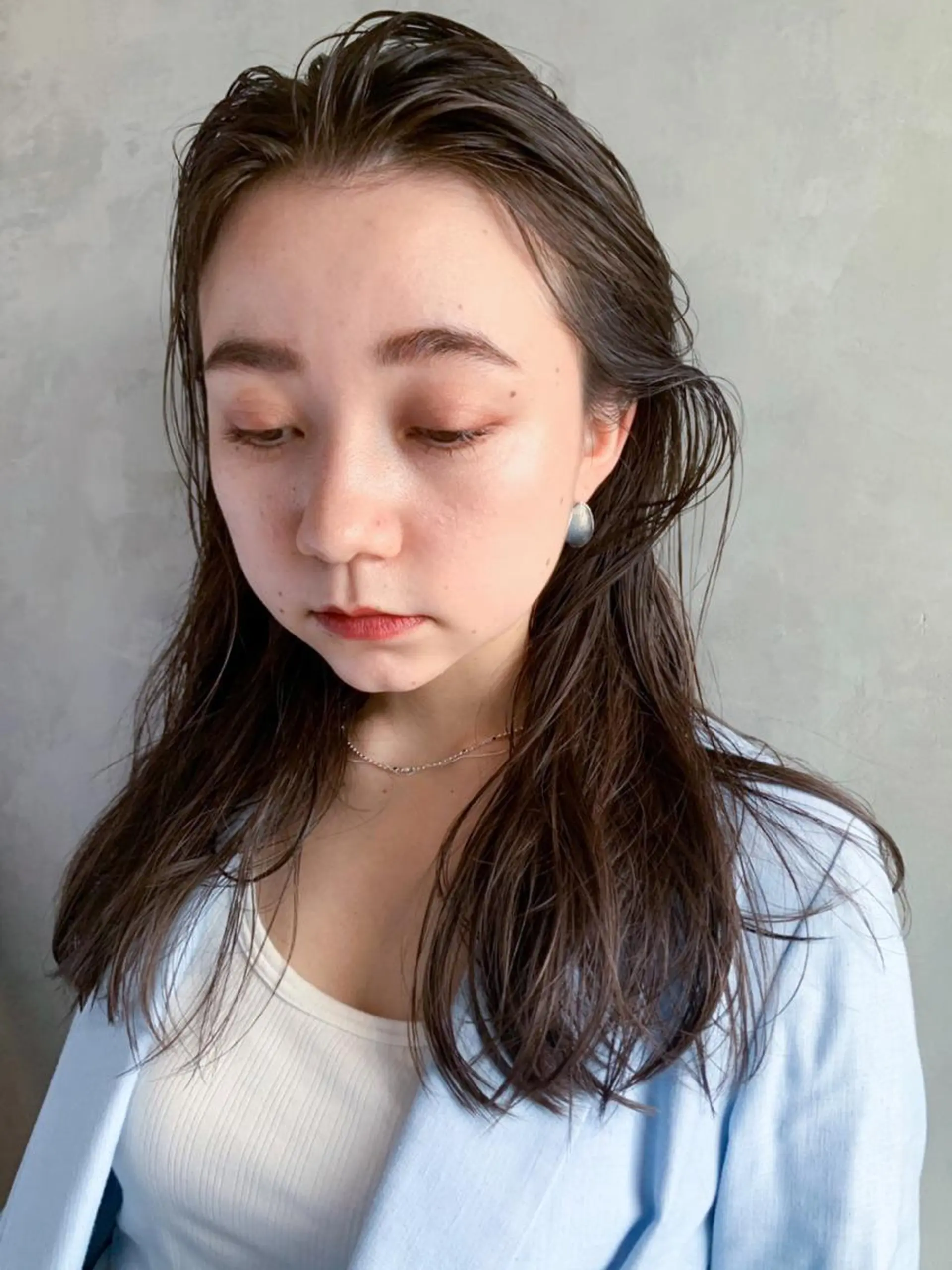 セミロング カラー パーマ ヘアアレンジ ITbyALBUM 中野店のヘアスタイル