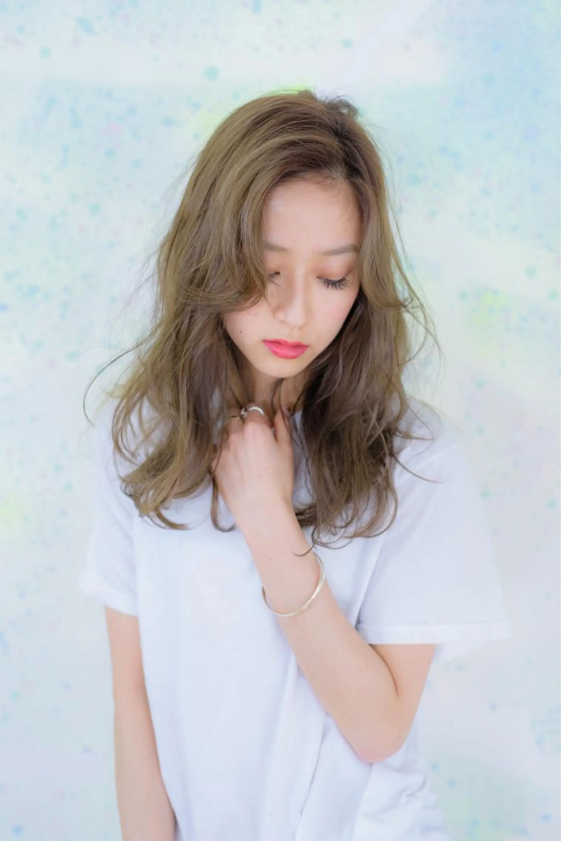 セミロング カラー パーマ ヘアアレンジ アディクシーカラー アッシュ アッシュブラック アッシュブラウン アッシュグレー ✨ハイクオリティ✨ 山本香也のヘアスタイル