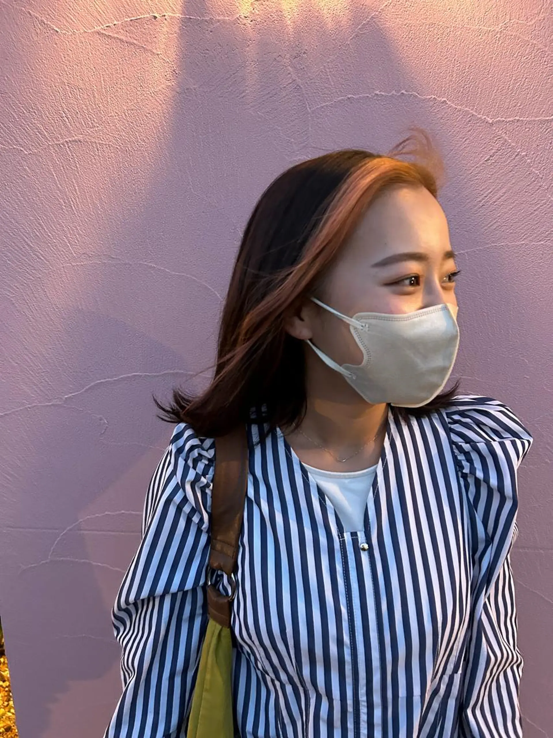 ミディアム 韓国風カラー ボブ ハイライト 髪質改善 韓国風ヘア ボヌールソレイユ所属・☁️彦坂唯有/ 透明感カラー☁️のヘアスタイル