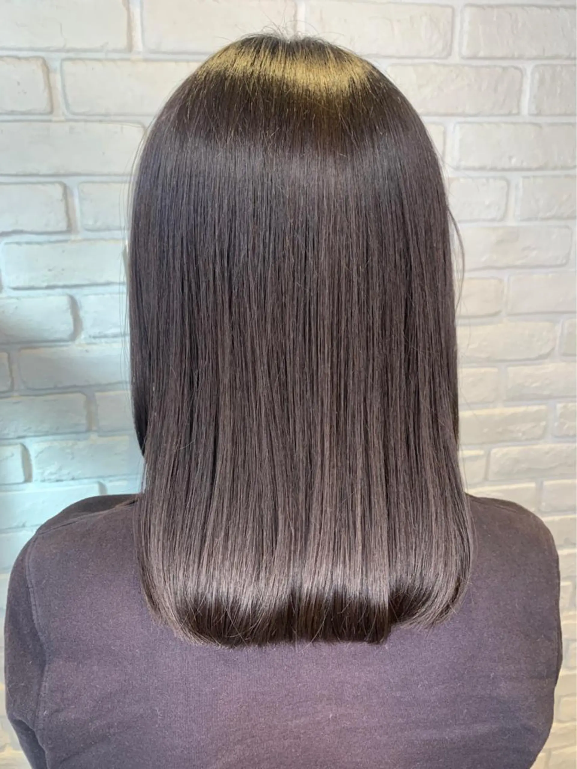 ミディアム カラー カット トリートメント ヘアセット 髪質改善/縮毛矯正 艶カラー/珠聡のヘアスタイル