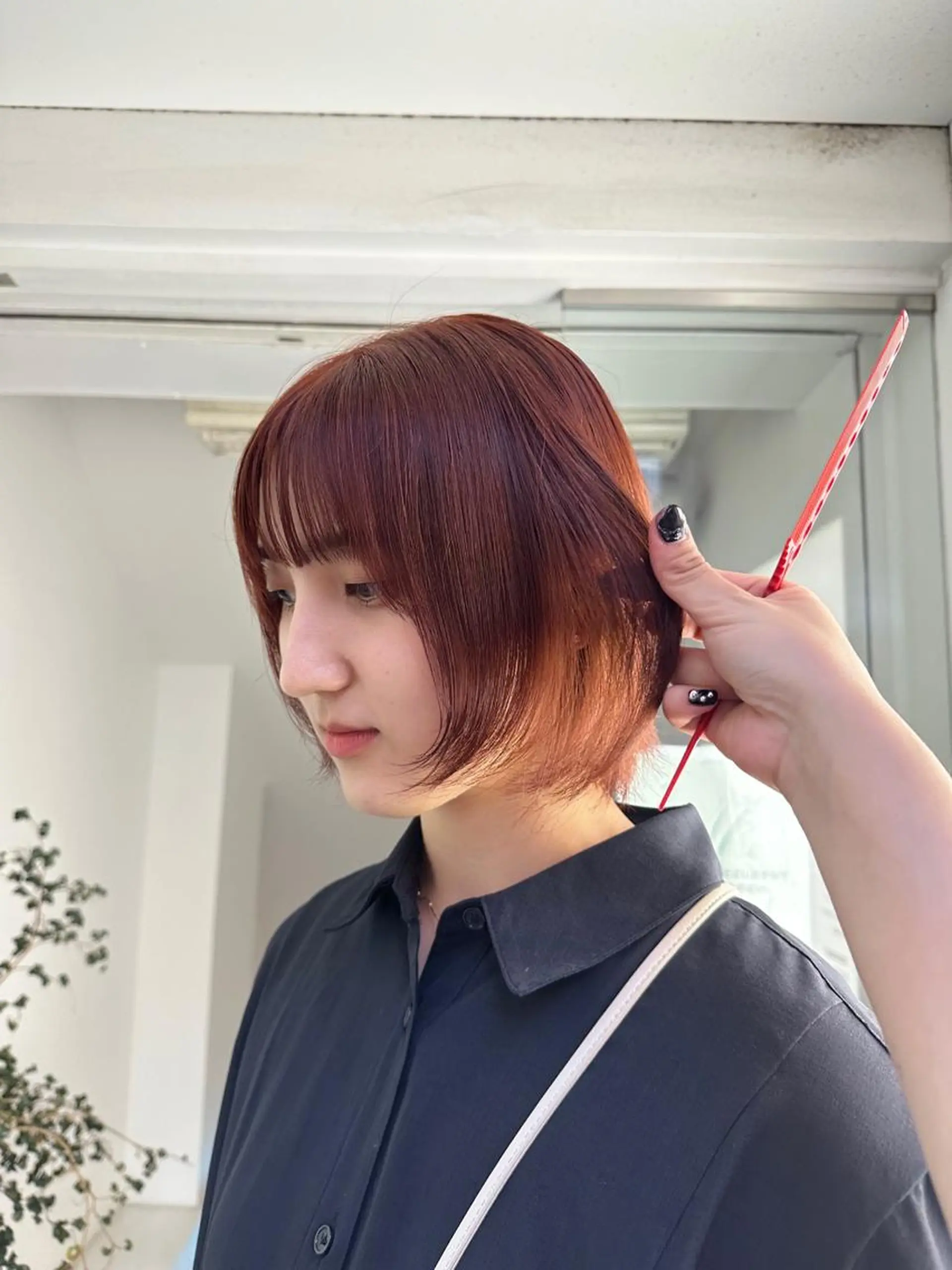 セミロング ヘアカラー トリートメント 🎀韓国レイヤー特化 🎀ベージュ/ミクのヘアスタイル