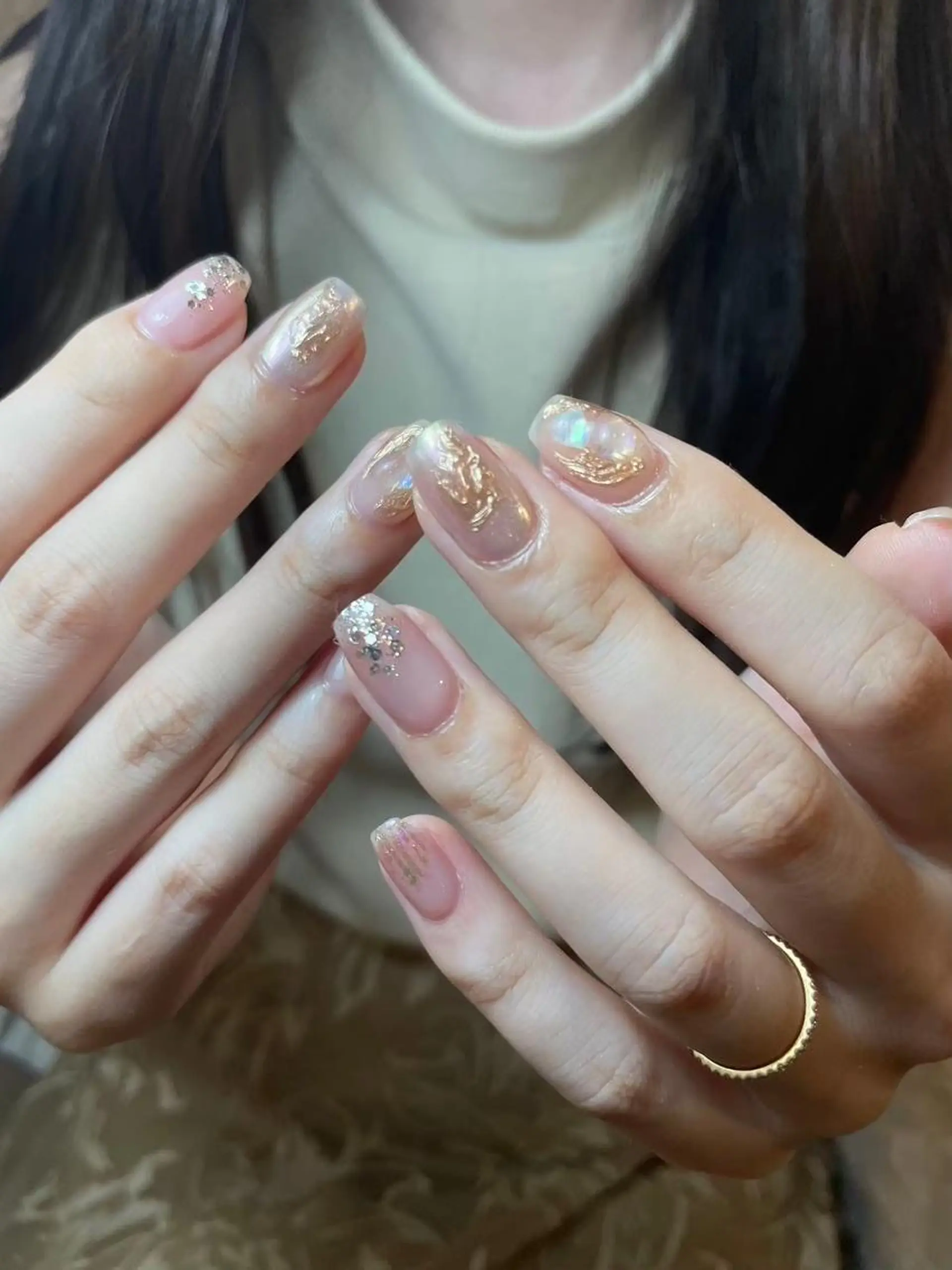 ネイル 長さ出し ジェルネイル 韓国ネイル マグネットネイル 持ち込み 🎀Sakae D.d nail🎀のネイルデザイン