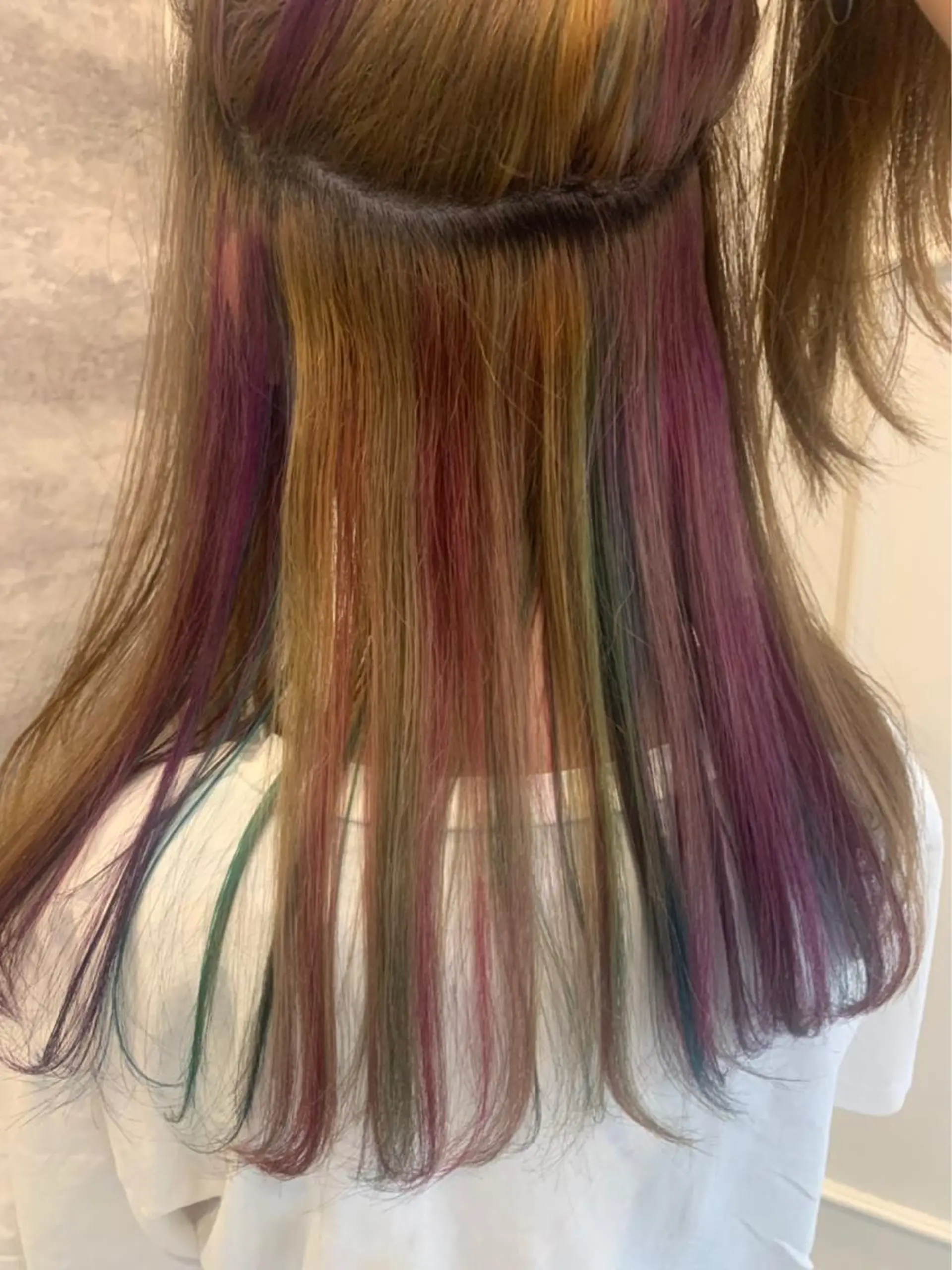 セミロング カラー ユニコーンカラー 🫟Blanco🫟 Color&Careのヘアスタイル