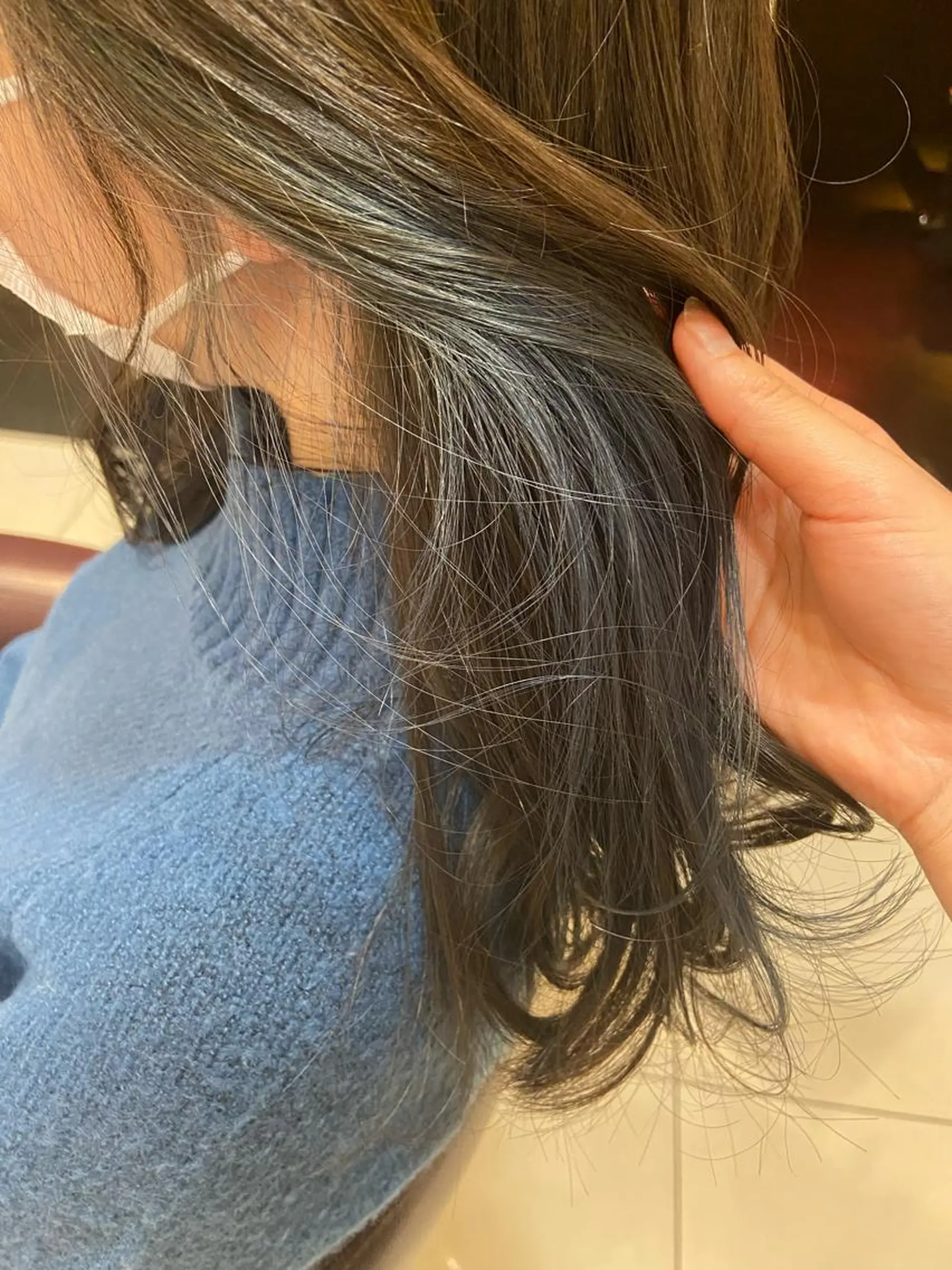 ミディアム カラー イヤリングカラー なつな/ 透明感カラーのヘアスタイル