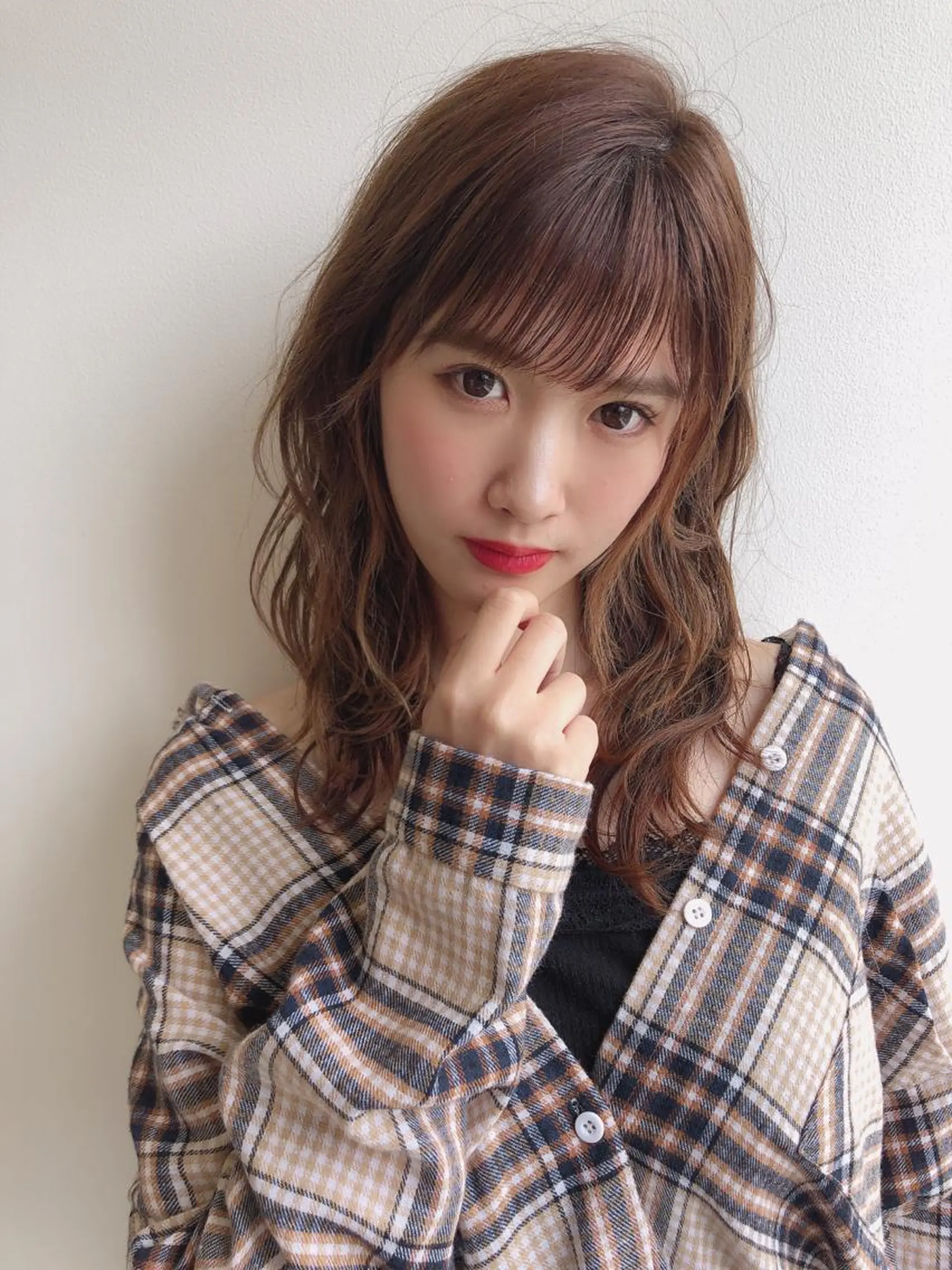 ロング カラー パーマ 店長/mao/ 前髪/顔周りカットのヘアスタイル