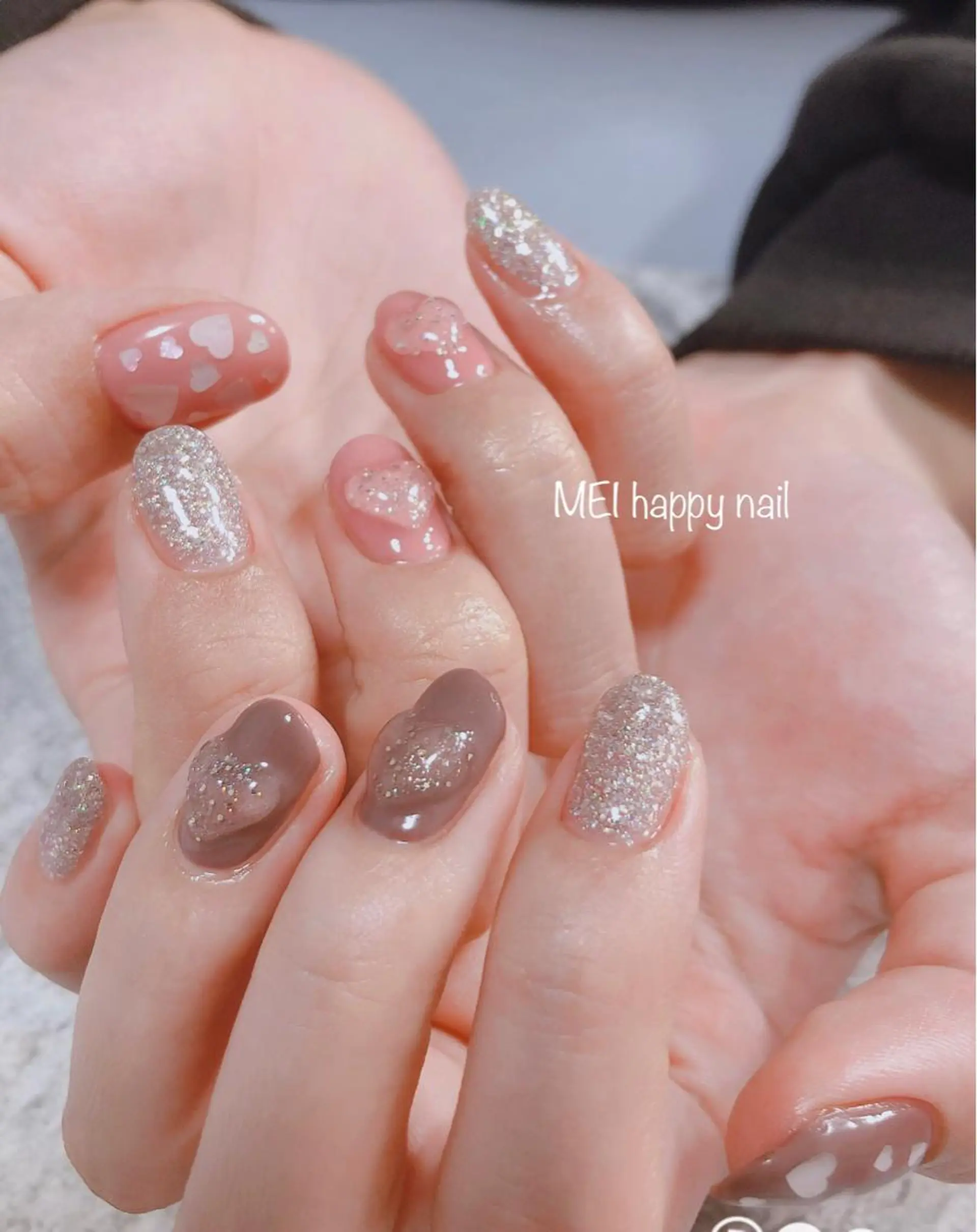 ネイル ハンドネイル 北浦和 自爪育成ケアのネイルデザイン