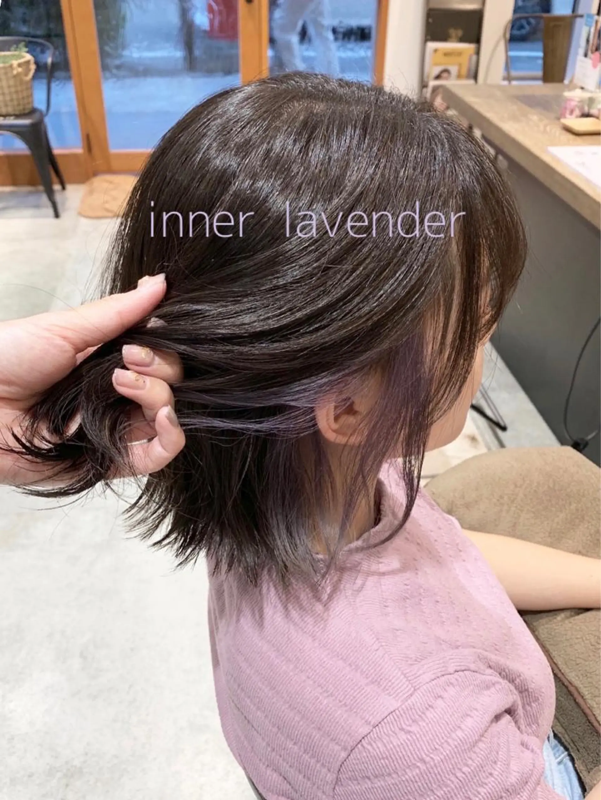 ショート カラー ヘアアレンジ インナーカラー ラベンダーカラー カット ヘアカラー SALOWIN川崎所属・似合わせレイヤー/ 美髪縮毛矯正/ミナエのヘアスタイル