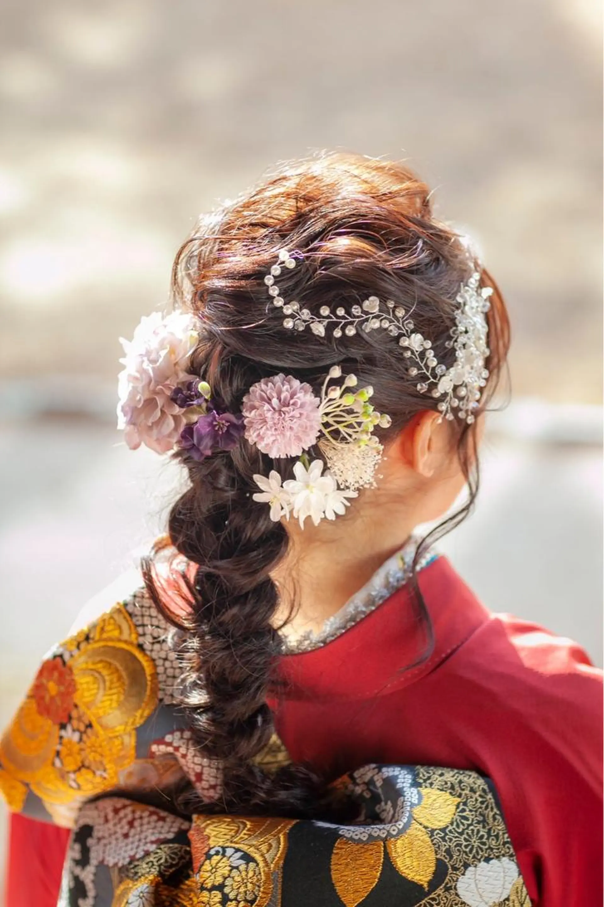 セミロング ヘアアレンジ 成人式 Kanani所属・田中 佐枝子のヘアスタイル