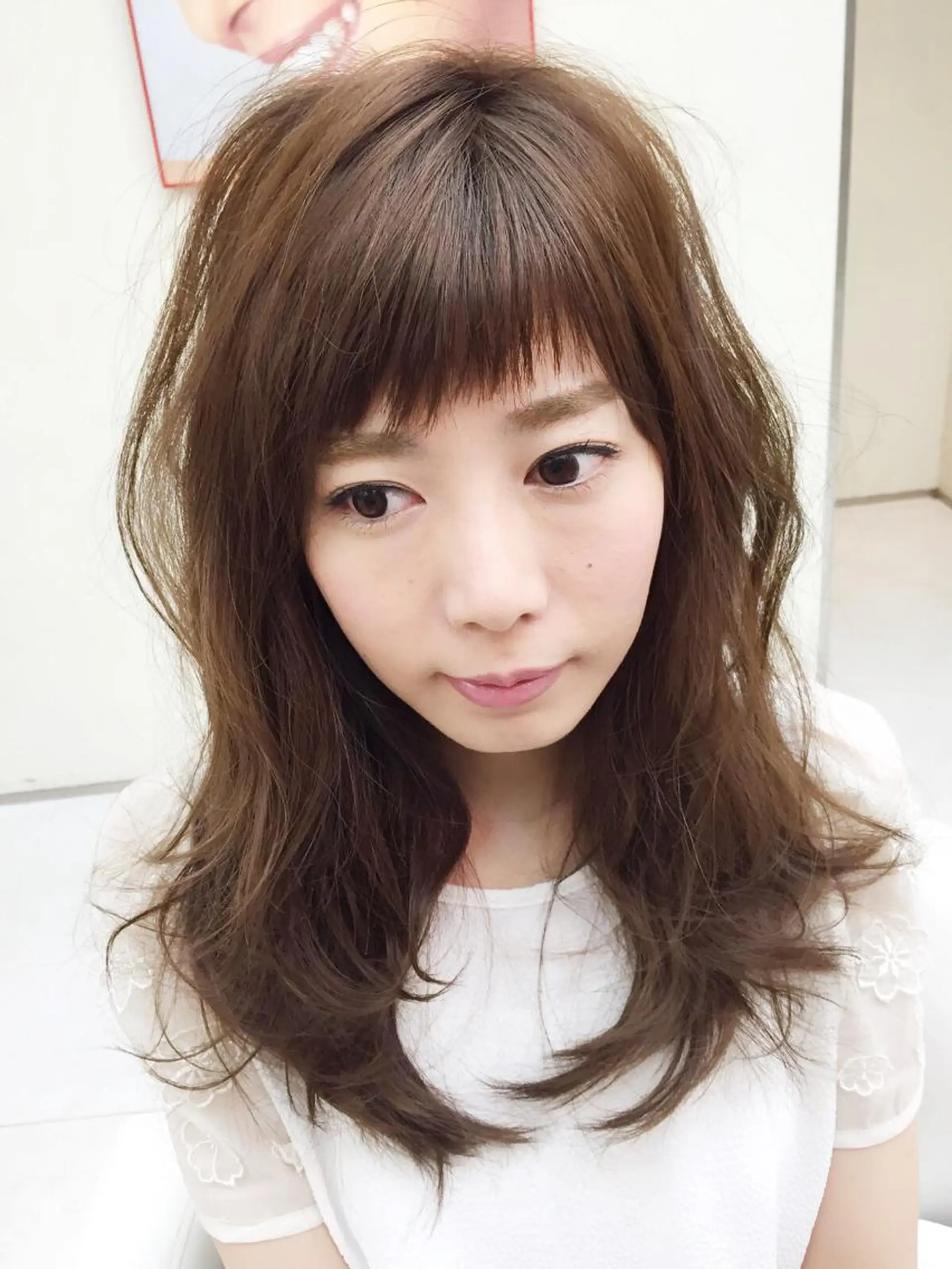 セミロング ロング カラー sato yoのヘアスタイル