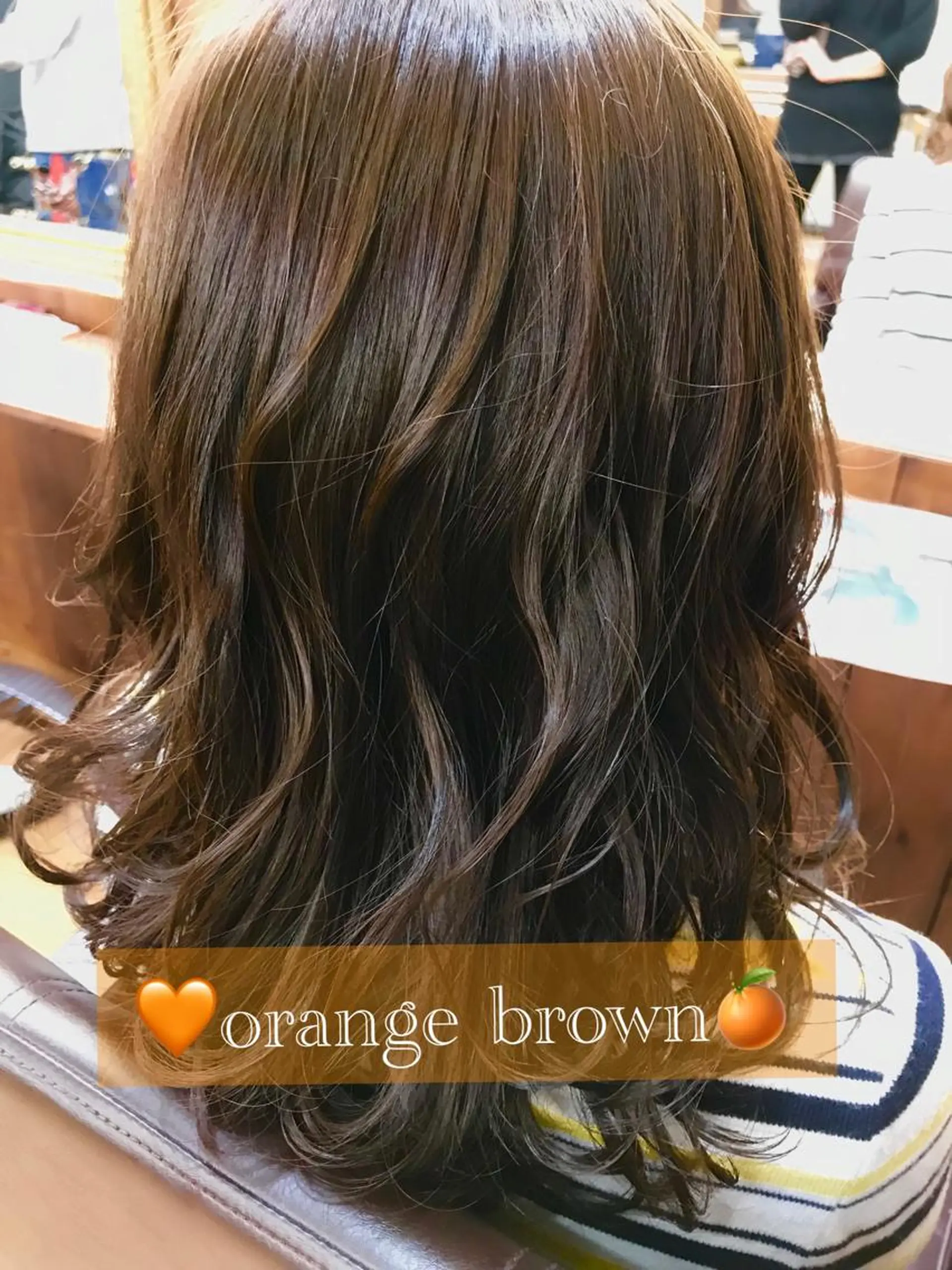 セミロング カラー 舟橋 りんかのヘアスタイル