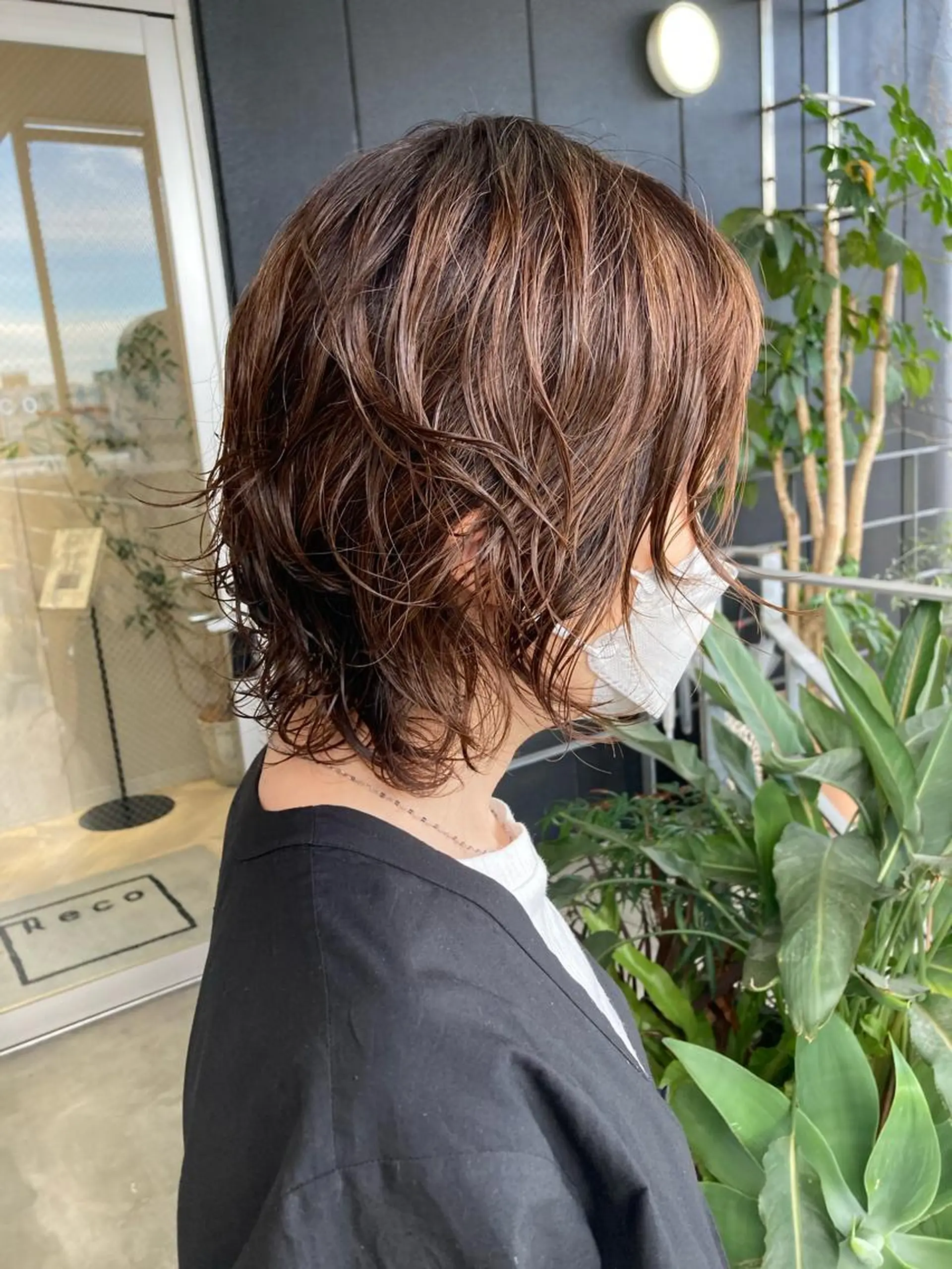 ミディアム パーマ Izumi所属・ヨシアキ/パーマ/ ウルフ/ボブ/メンズのヘアスタイル