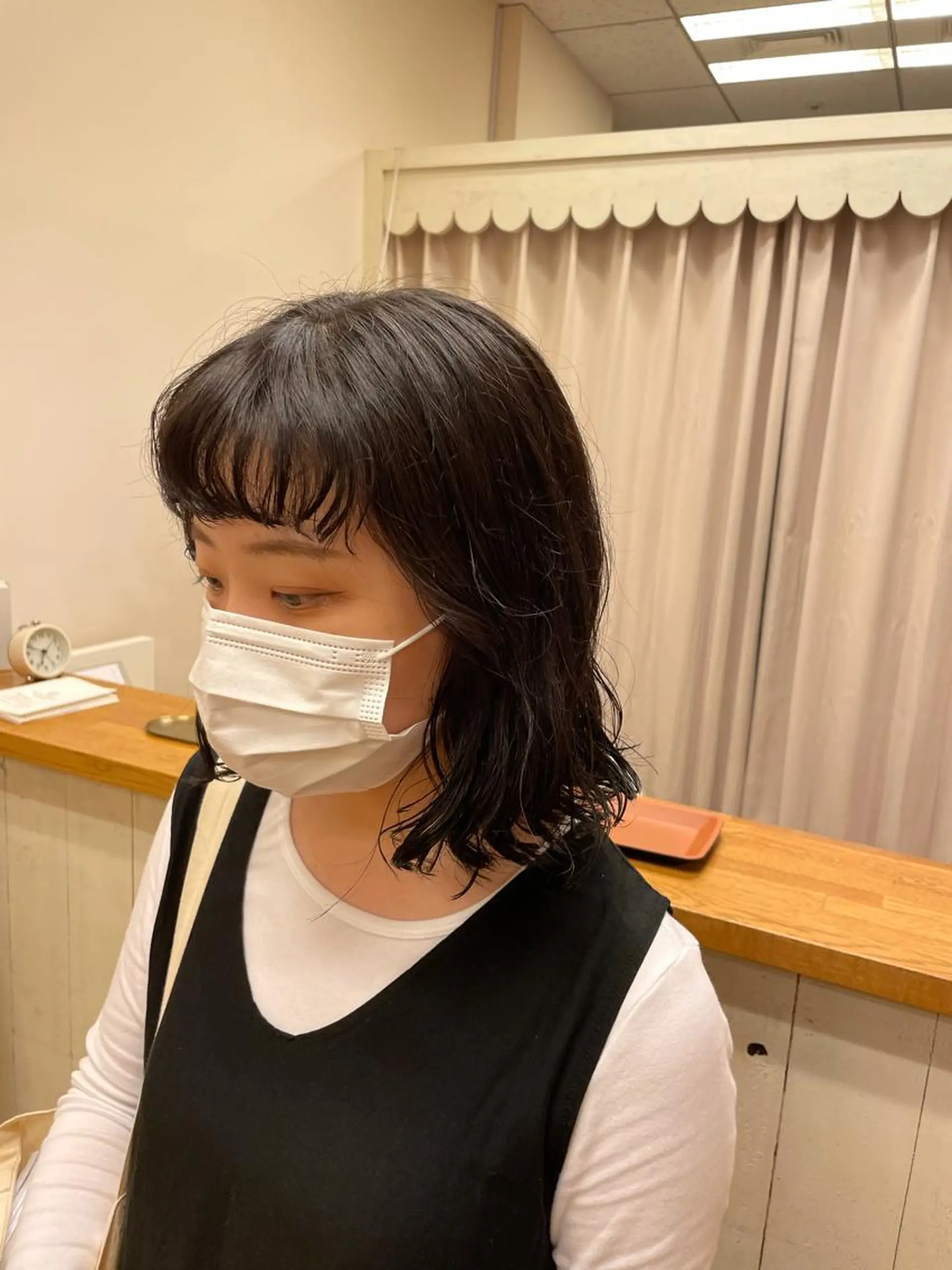 ミディアム カラー パーマ ボブ美容師 /馬場 翼のヘアスタイル