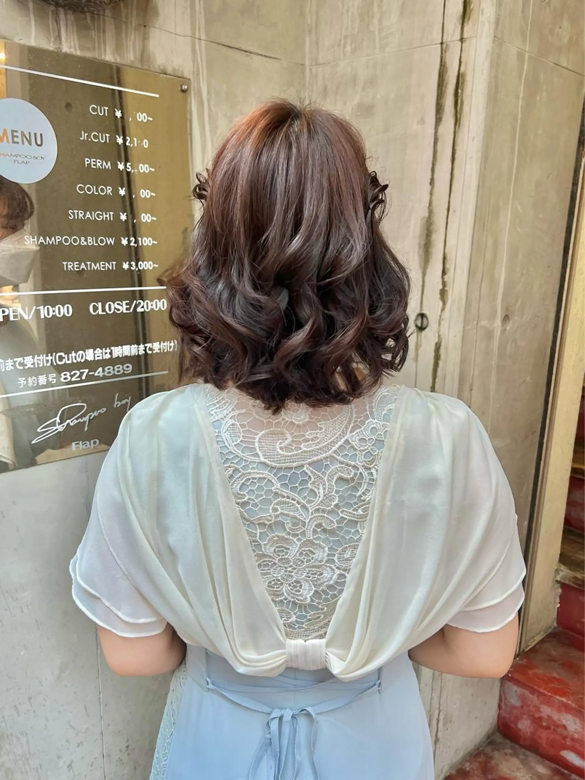 ショート カラー ヘアアレンジ ハーフアップ 「sumi」Hair  Design所属・「sumi」 AMIのヘアスタイル