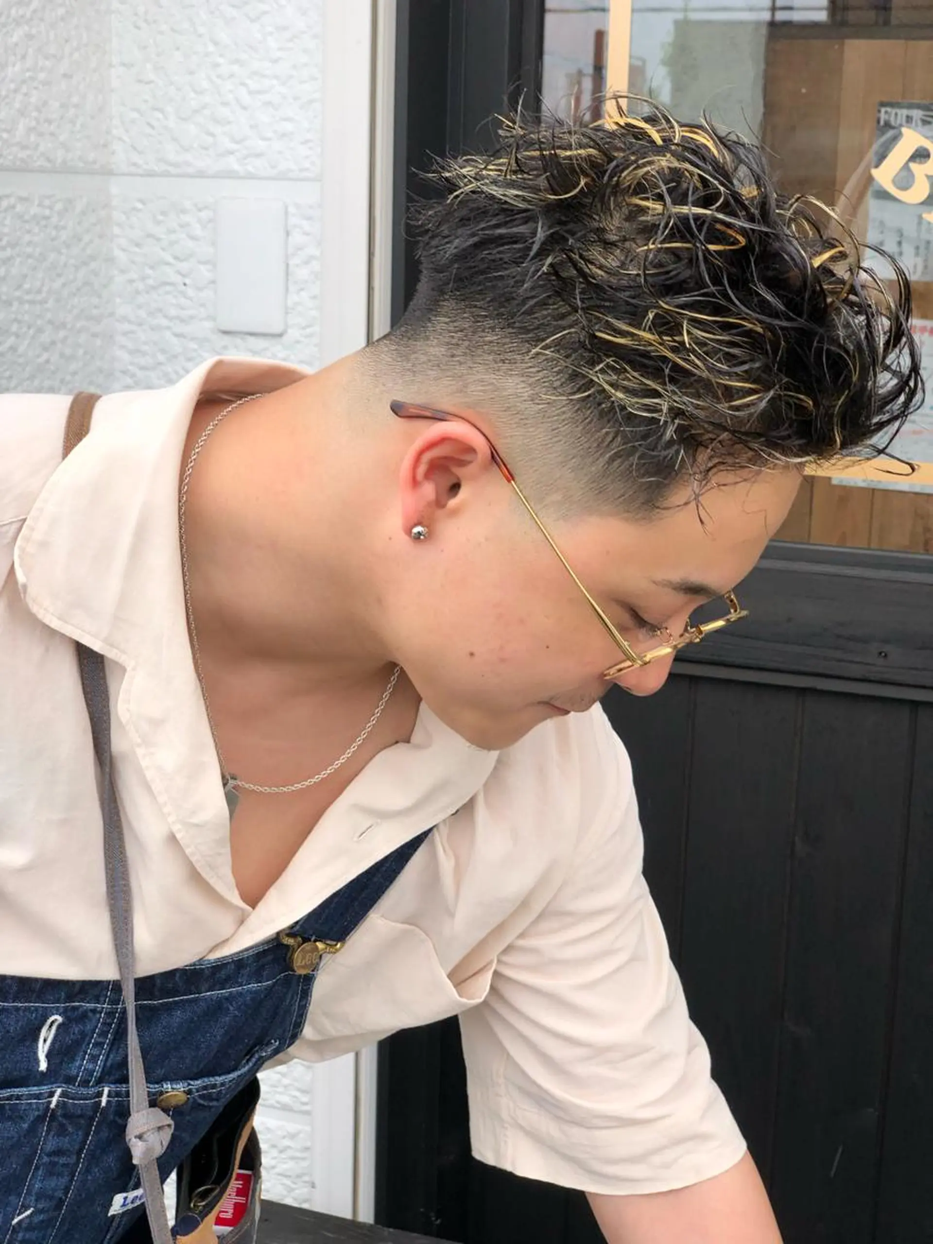 ショート カラー メンズ BARBER SHOP FOURSEASON所属・OHNISH RYUSEIのヘアスタイル