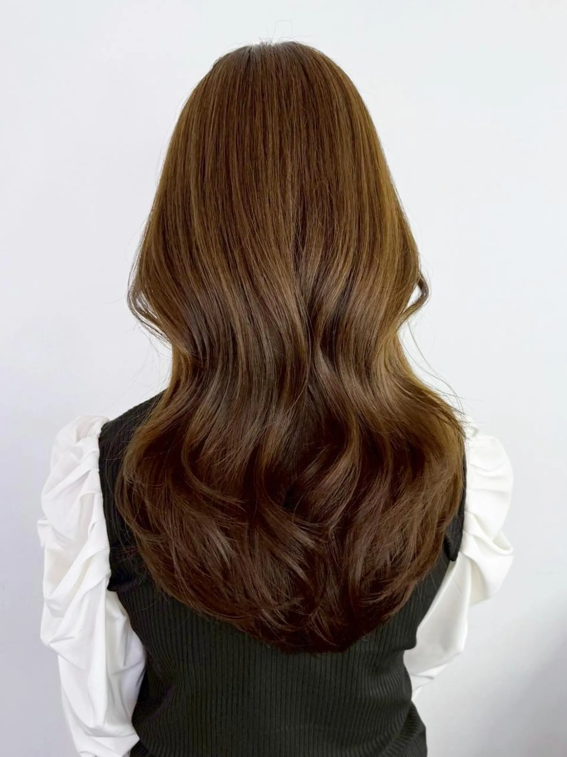 カラー セミロング くびれヘア 顔まわりレイヤー 顔周りカット 韓国風ヘア レイヤーカット カット ヘアカラー トリートメント ITbyALBUM 中野店のヘアスタイル