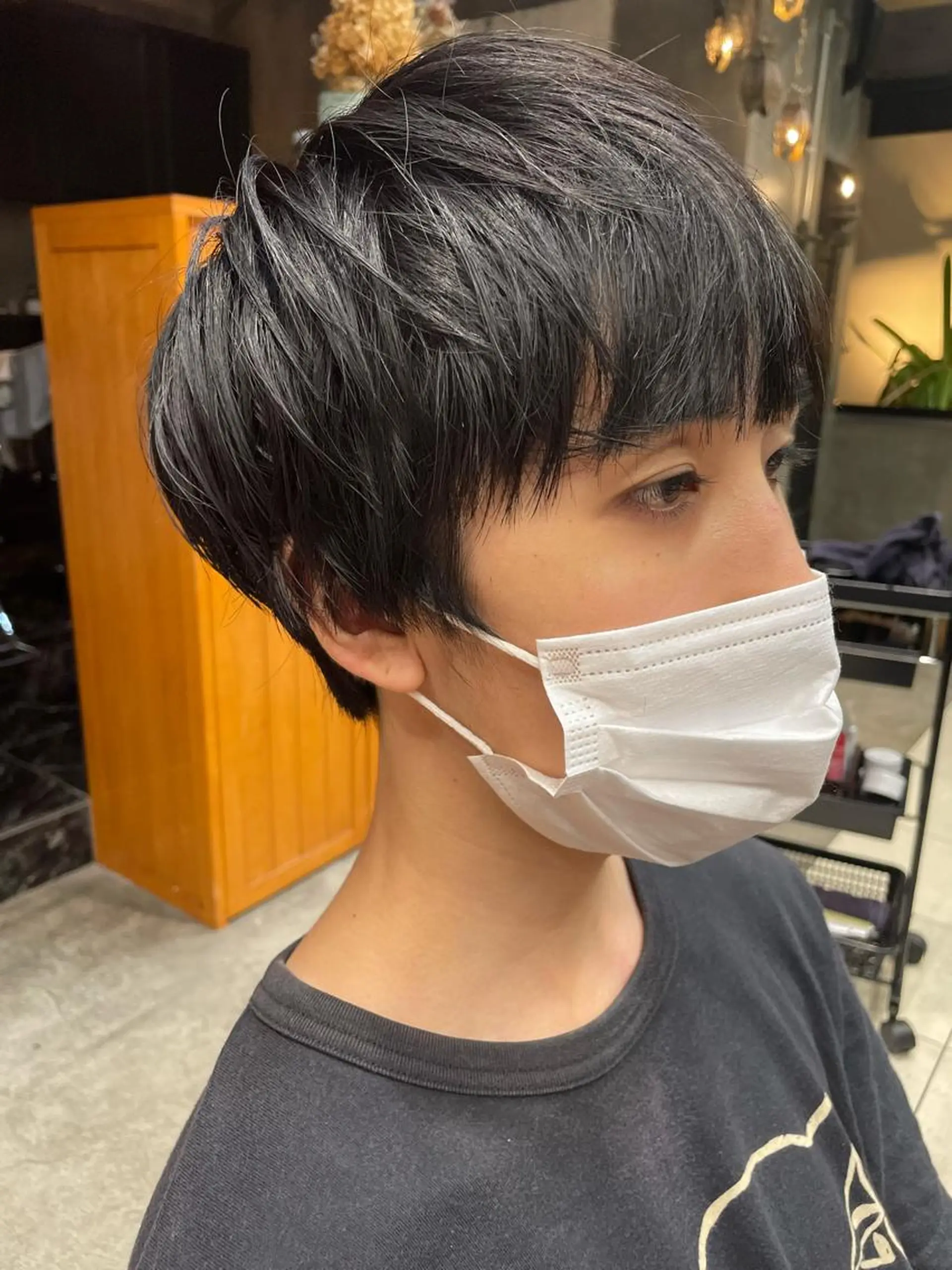 ショート カラー メンズ マッシュ ショートヘア カット 縮毛矯正 トリートメント 髪質改善カラー&TR 縮毛矯正/弱酸性矯正のヘアスタイル