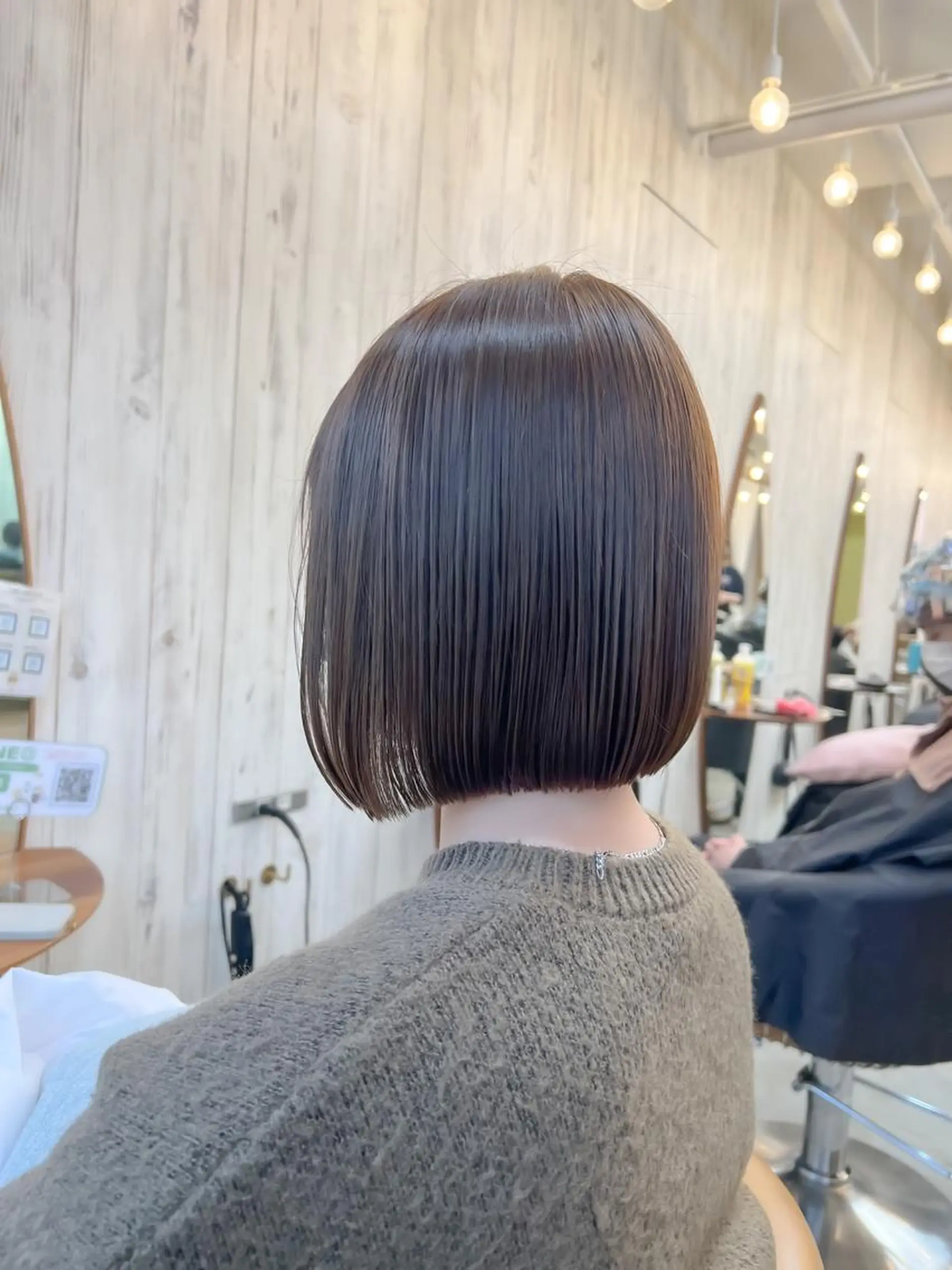 ショート カット 縮毛矯正 トリートメント ボブ/縮毛矯正 髪質改善/もえるのヘアスタイル