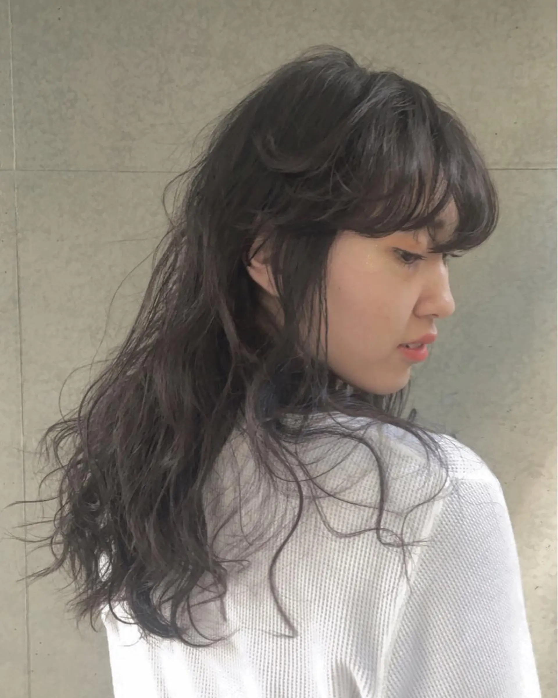ロング カラー パーマ カトウ ユウカのヘアスタイル
