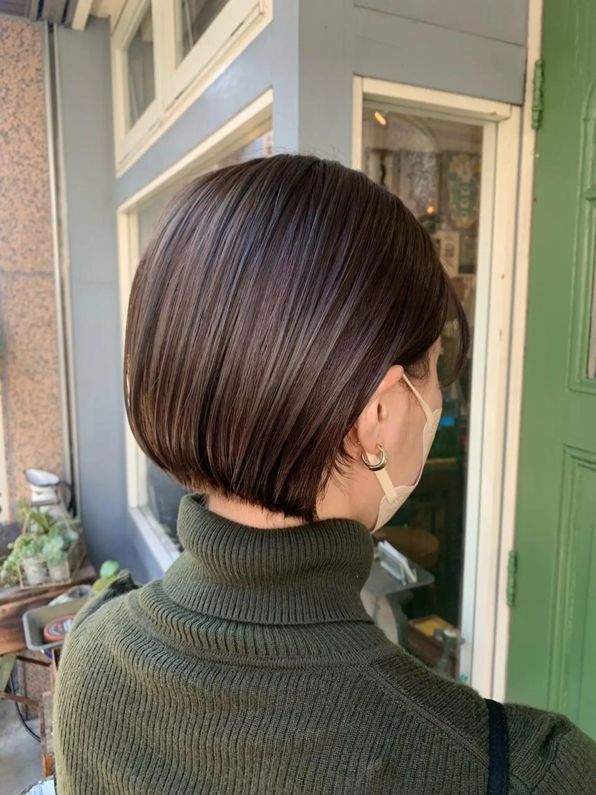 ショート カラー オリーブカラー カット ヘアカラー ヘッドスパ 清水千優/パーマ/透 明感カラー/メンズのヘアスタイル