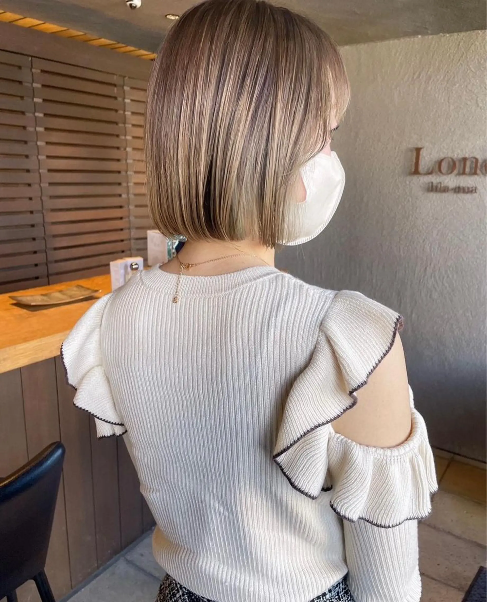 ミディアム ボブ ハイライト 髪質改善 韓国風ヘア 小顔カット ショートカット/ 森栄範のヘアスタイル