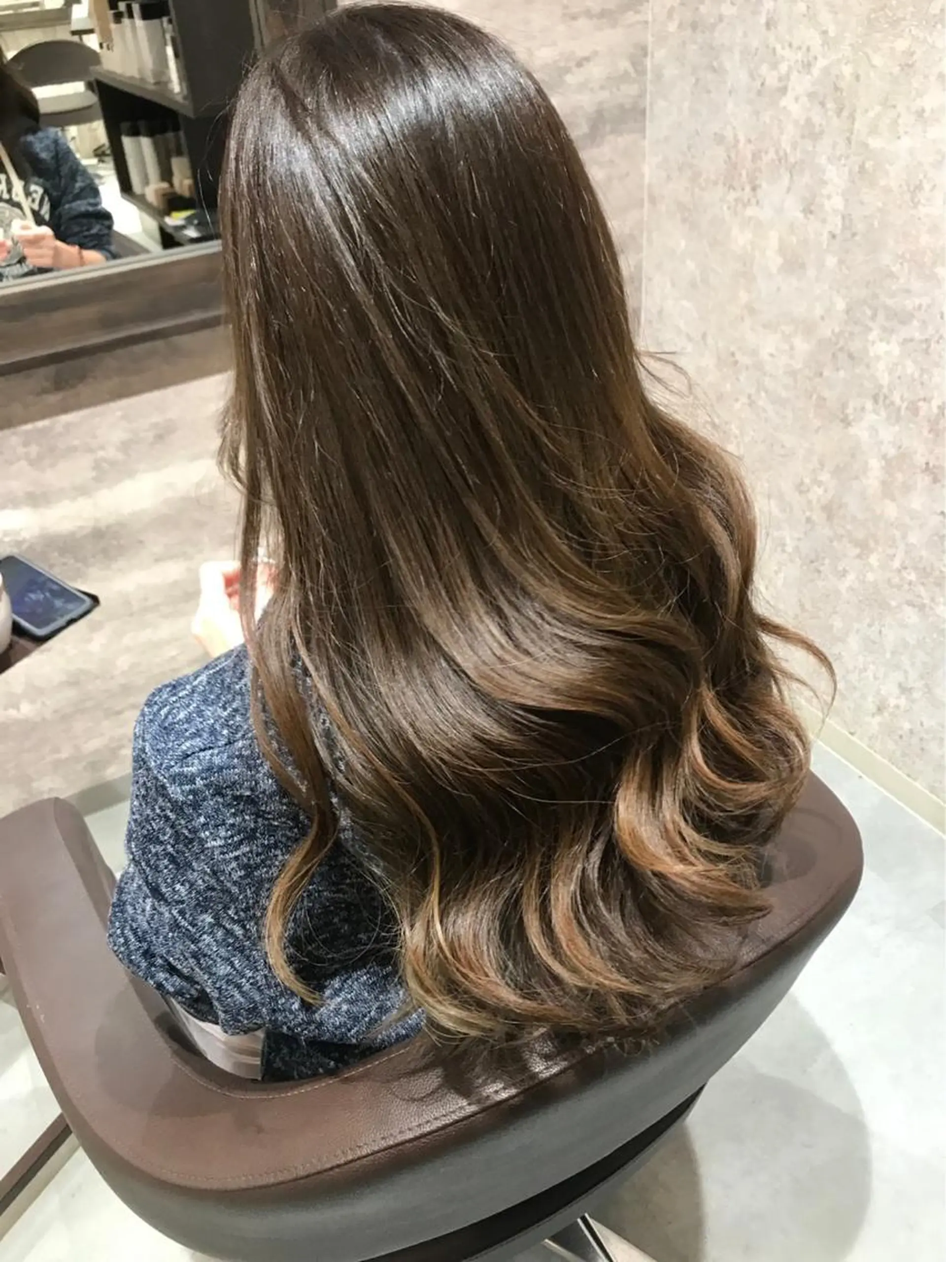 ロング カラー ベージュカラー オリーブベージュ 🫟Blanco🫟 Color&Careのヘアスタイル