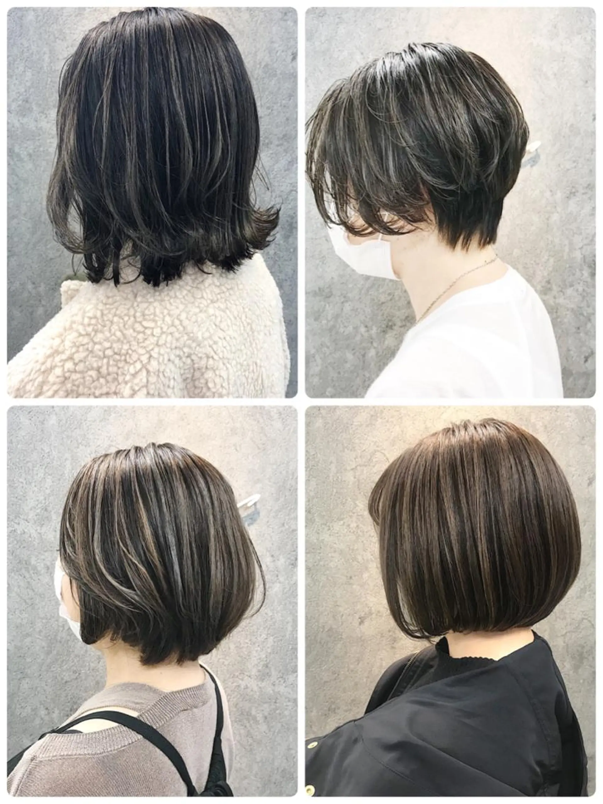 ミディアム ハイライト カット ヘアカラー トリートメント 所渉/韓国レイヤー /ウルフカットのヘアスタイル