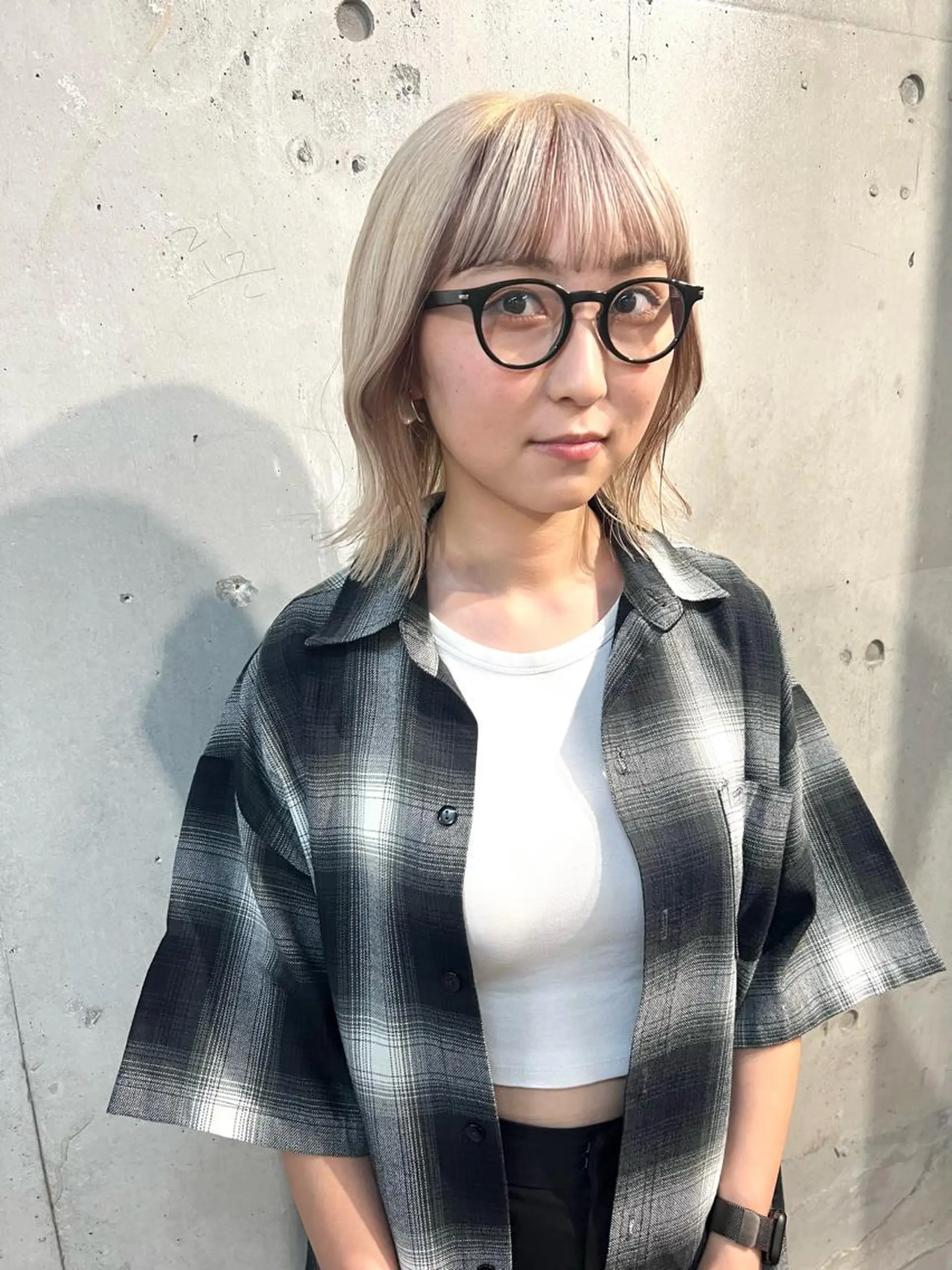 ミディアム カラー バレイヤージュ ブリーチ ケアブリーチ ハイライトカラー インナーカラー ヘアカラー lani 天神大名/ブリーチのヘアスタイル