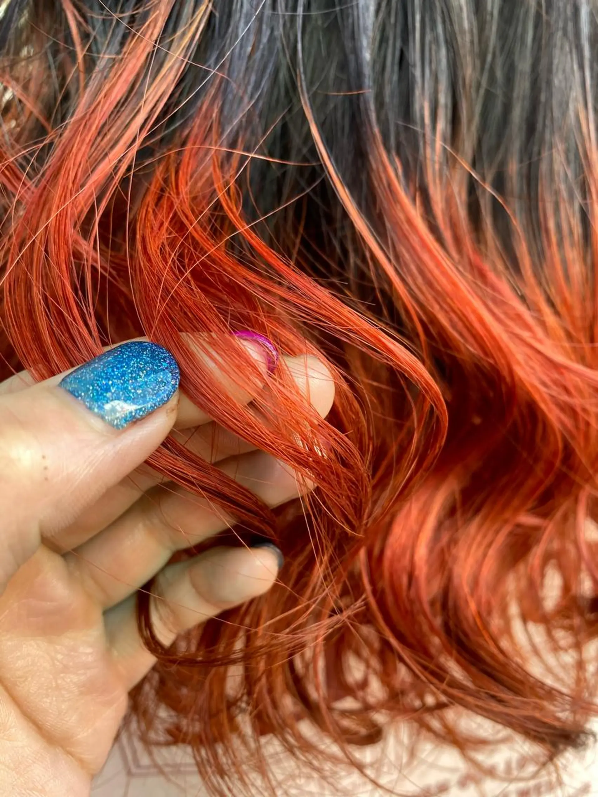 ロング カラー グラデーションカラー オレンジ mori  by little所属・デザインカラー✨新倉 佑奈のヘアスタイル