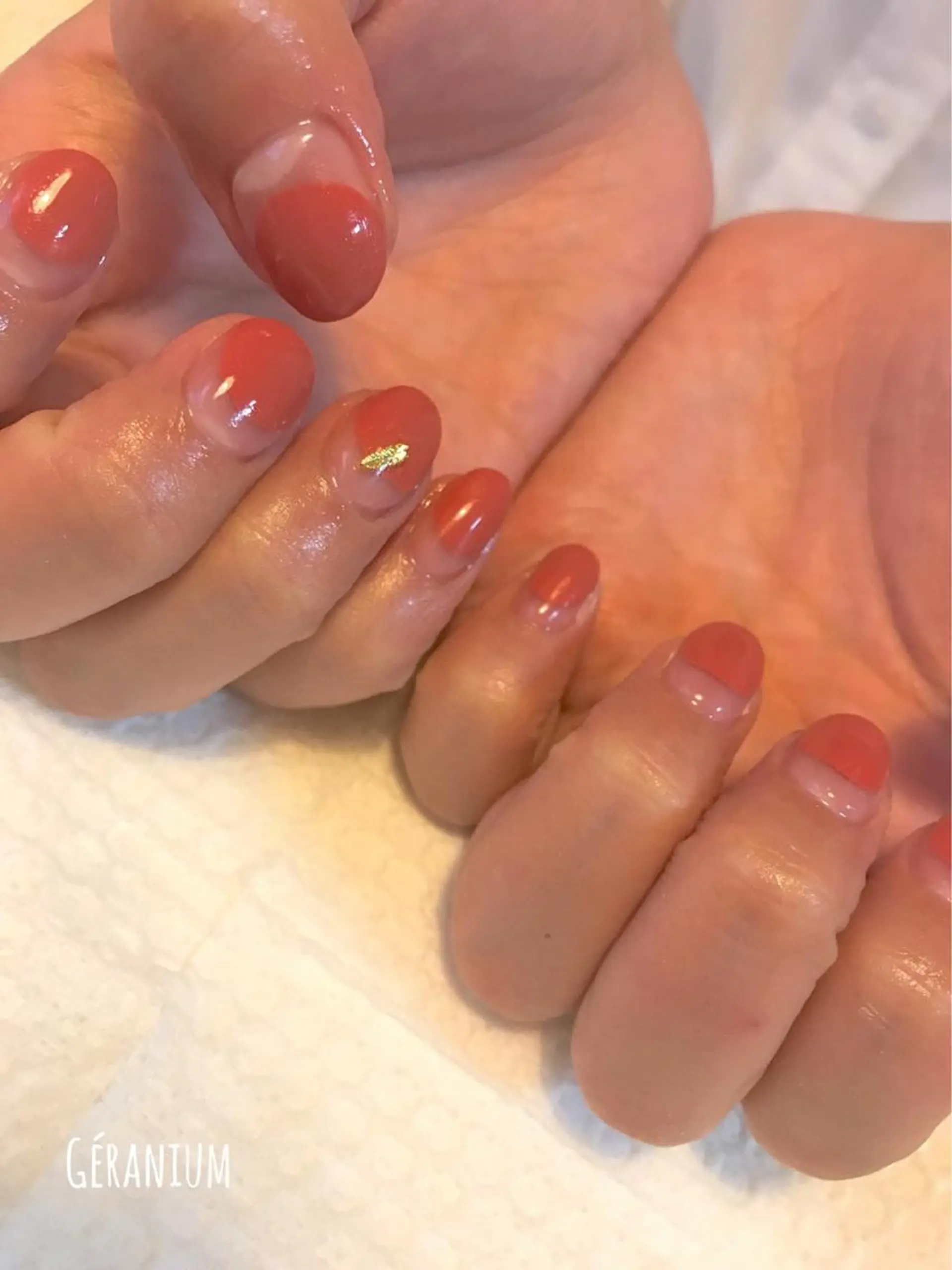 ネイル フレンチネイル GéRanium Harukaのネイルデザイン