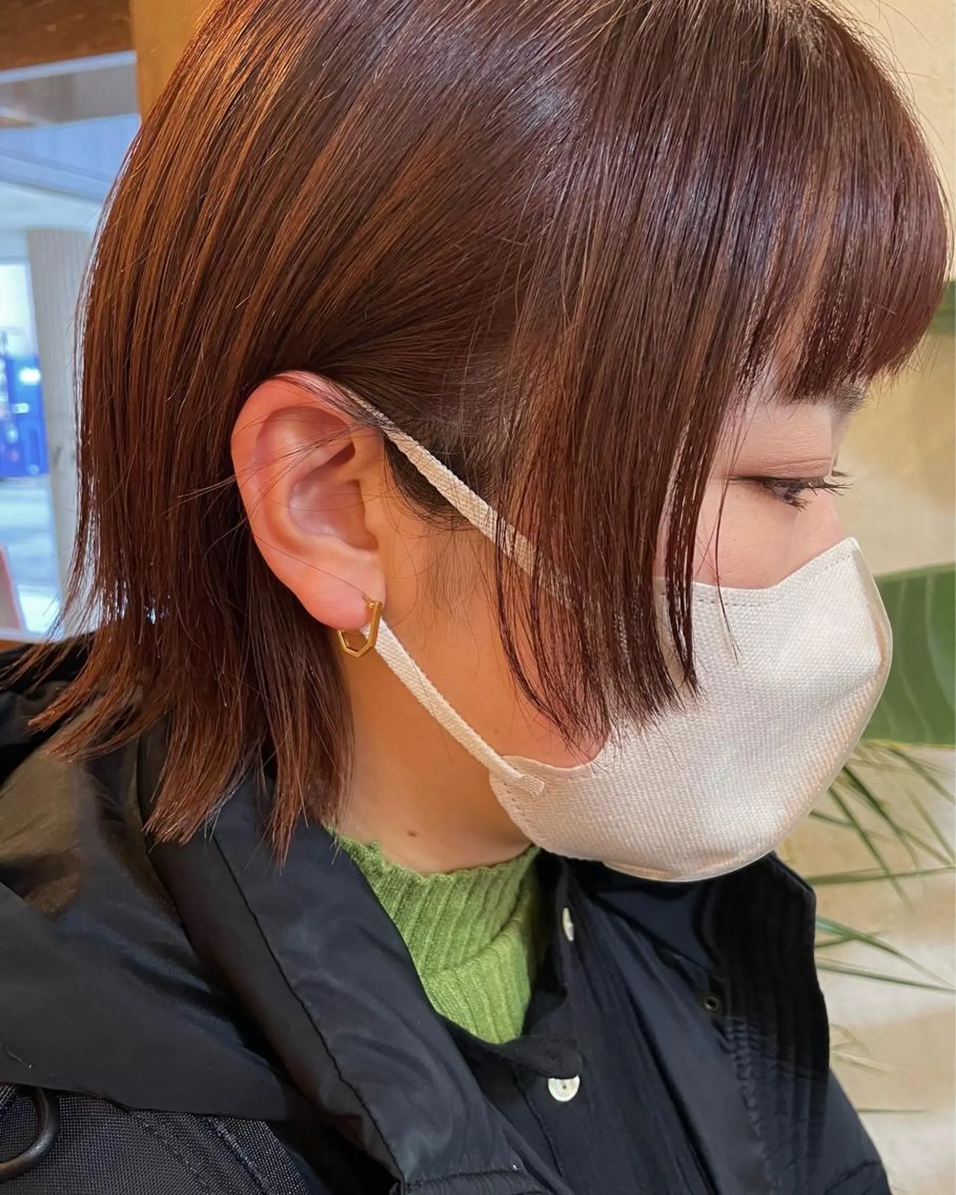 ミディアム カット ヘアカラー トリートメント しもかわ かほのヘアスタイル