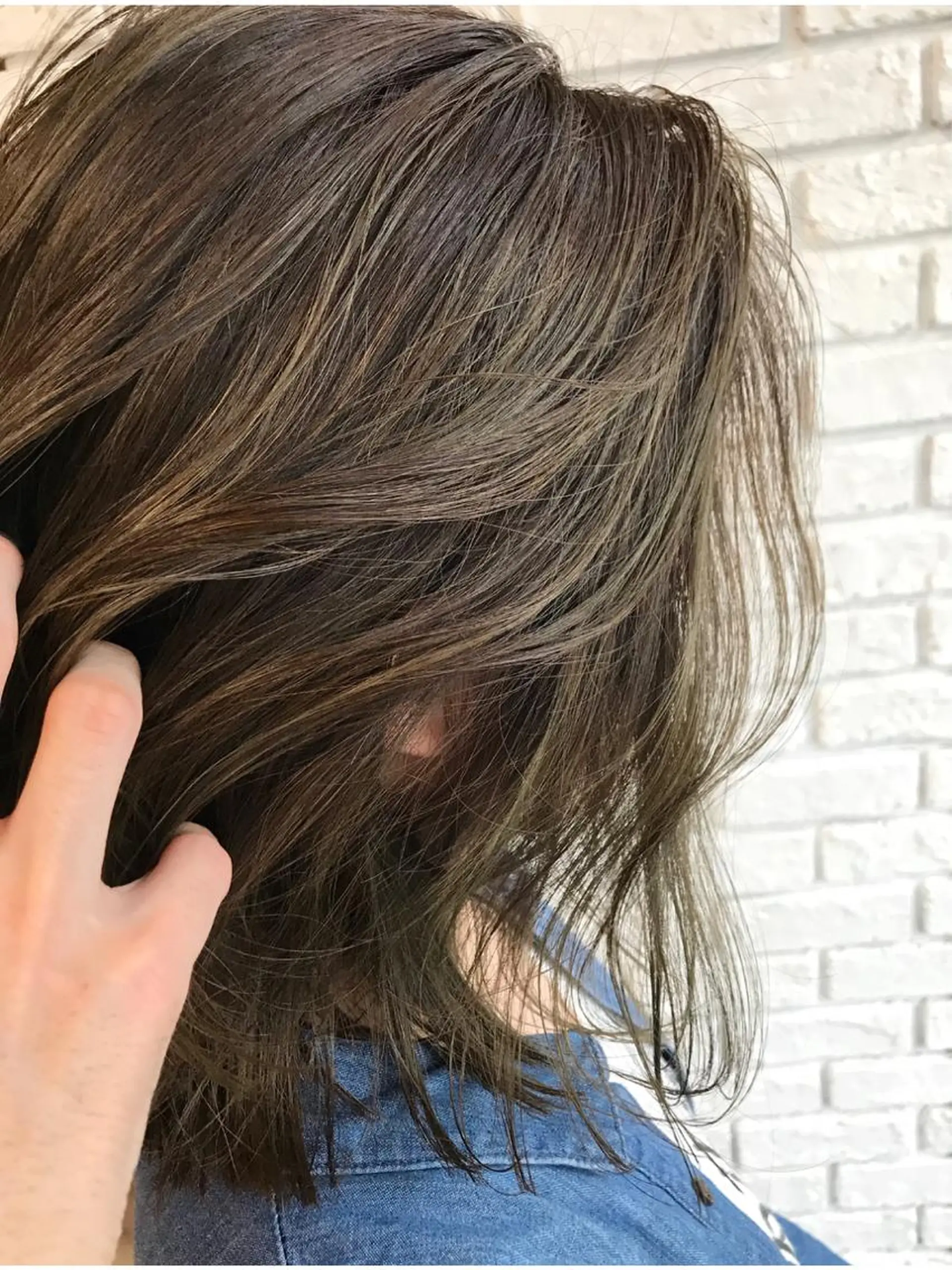 ミディアム カラー バレイヤージュ 外国人風カラー レイヤーカット カット ヘアカラー トリートメント 日比 貴大/ minim hairのヘアスタイル