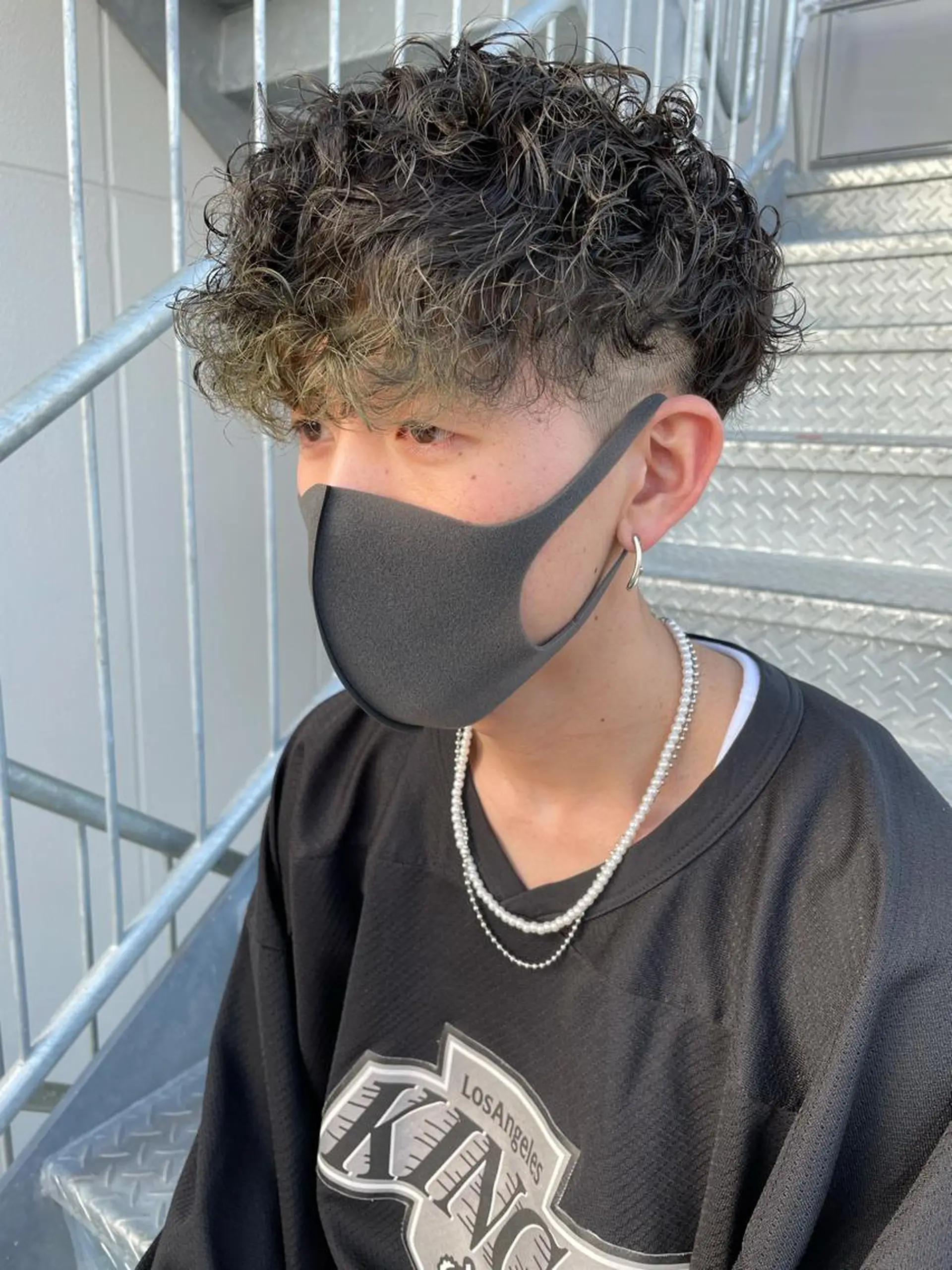 メンズ カット パーマ トリートメント 島本 燎のヘアスタイル