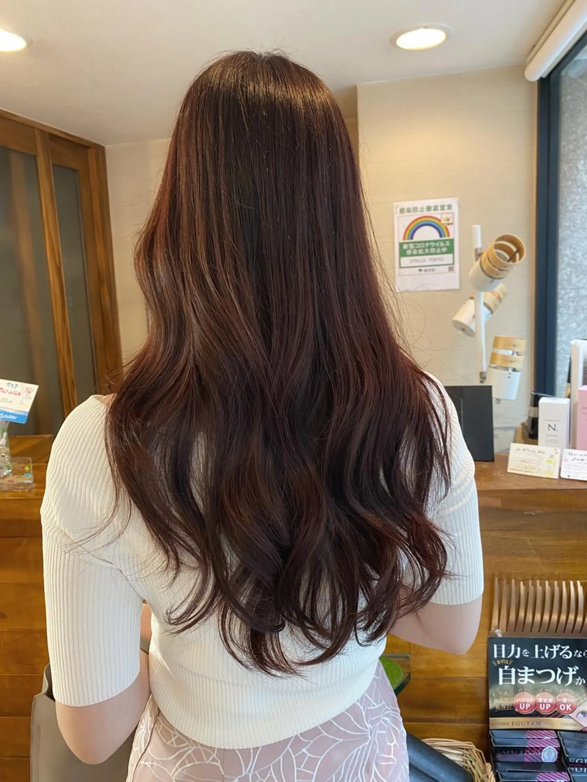 ロング カラー ベージュカラー ピンクカラー ピンクベージュ ボブ/縮毛矯正/ レイヤー/塚田のヘアスタイル