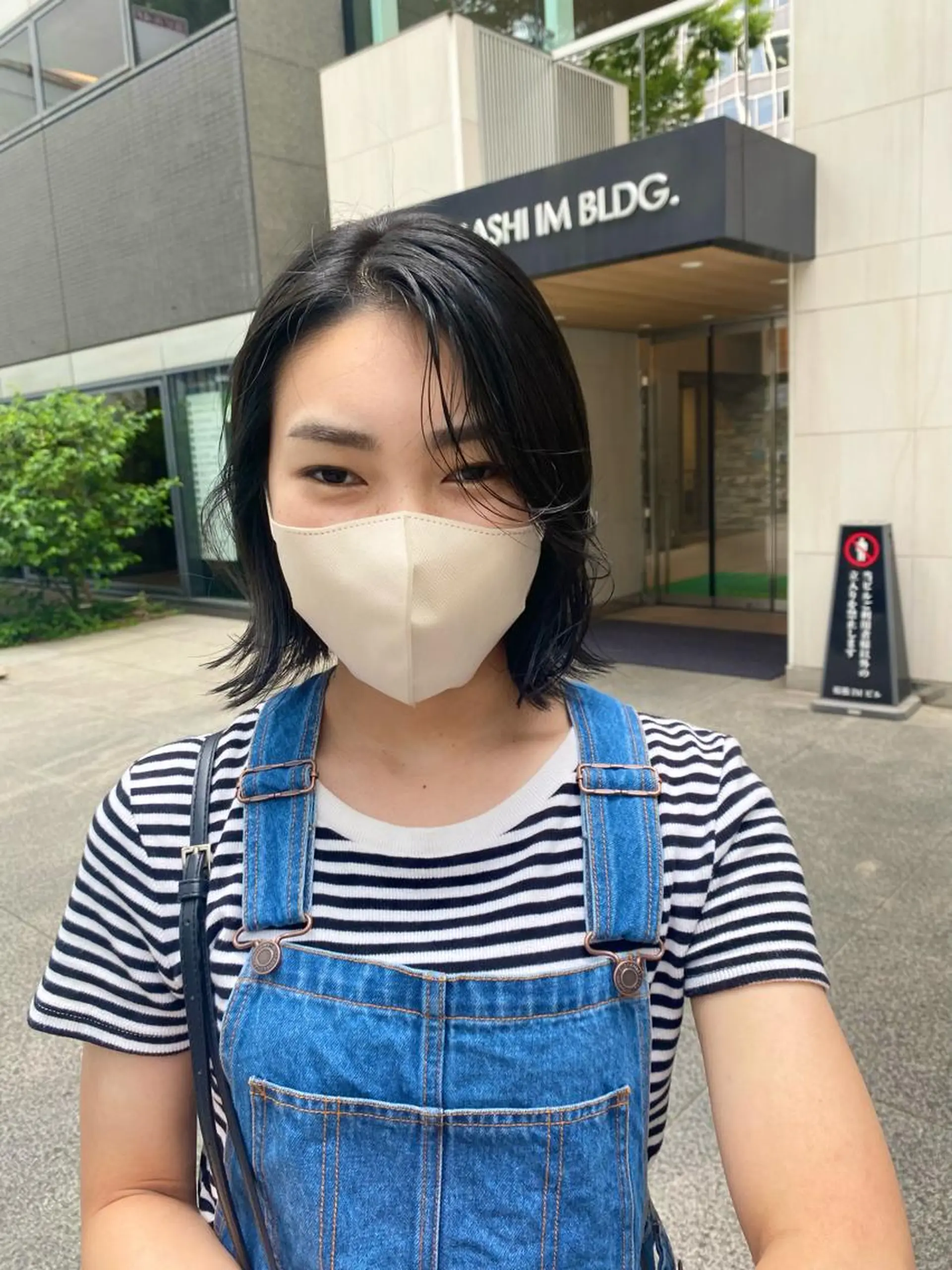 ミディアム 髪と音処　マトぺ所属・デザインカラー/ボブ ブリーチカラー/ユリのヘアスタイル