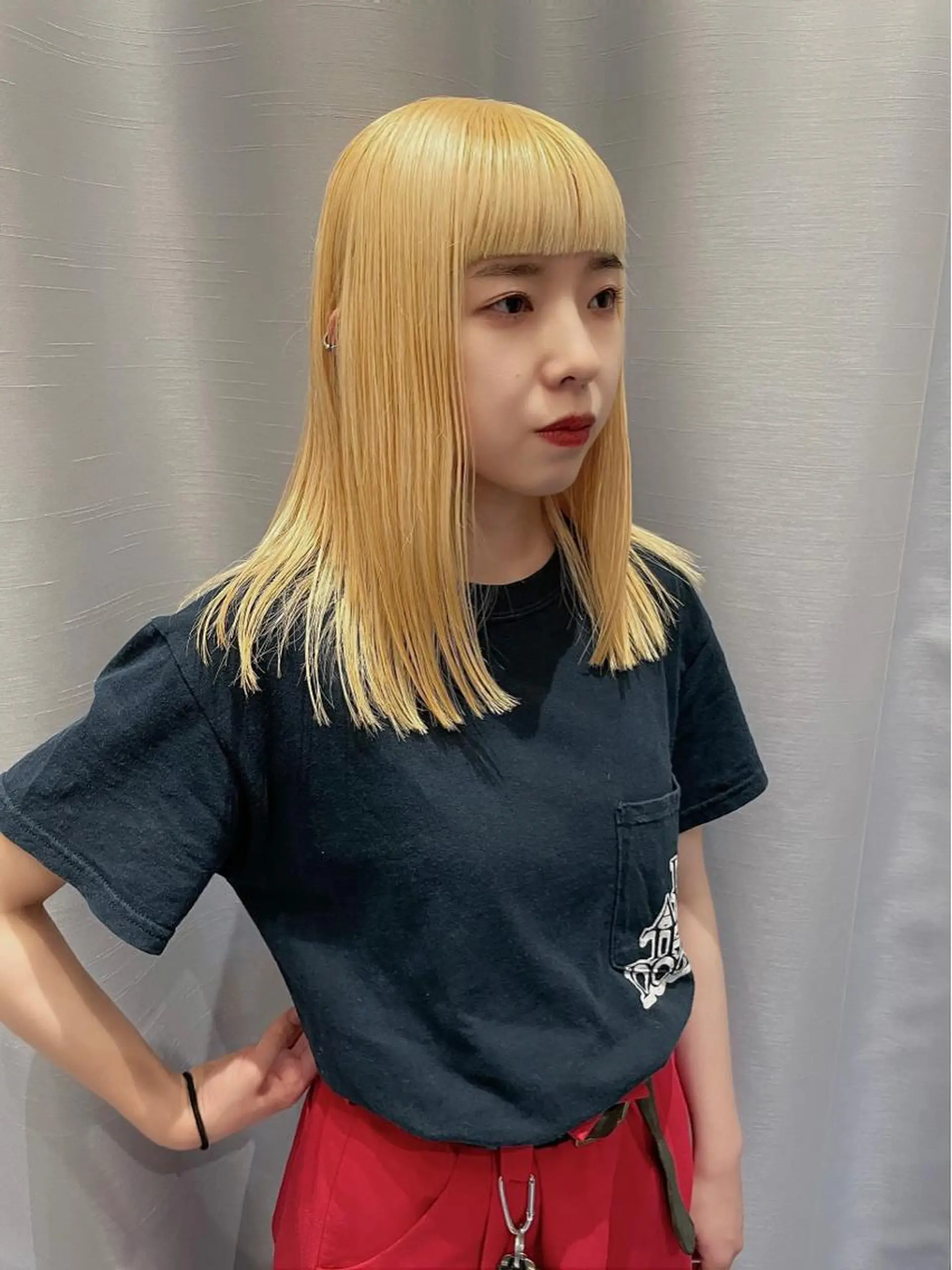 ミディアム カラー カット ヘアカラー トリートメント SALOWIN所属・ブリーチ✨ ボブ✨レイヤーのヘアスタイル