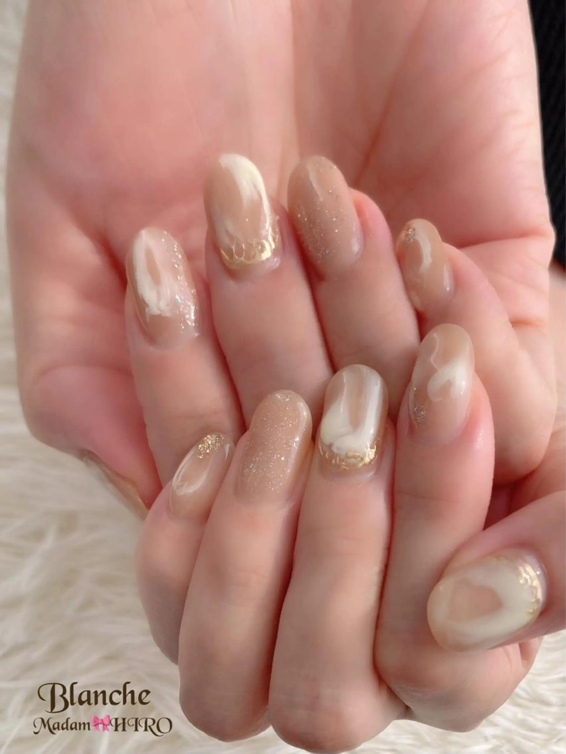 ネイル クリアネイル フラッシュネイル ミラーネイル ホワイト Lianネイル 寛子Lianのネイルデザイン