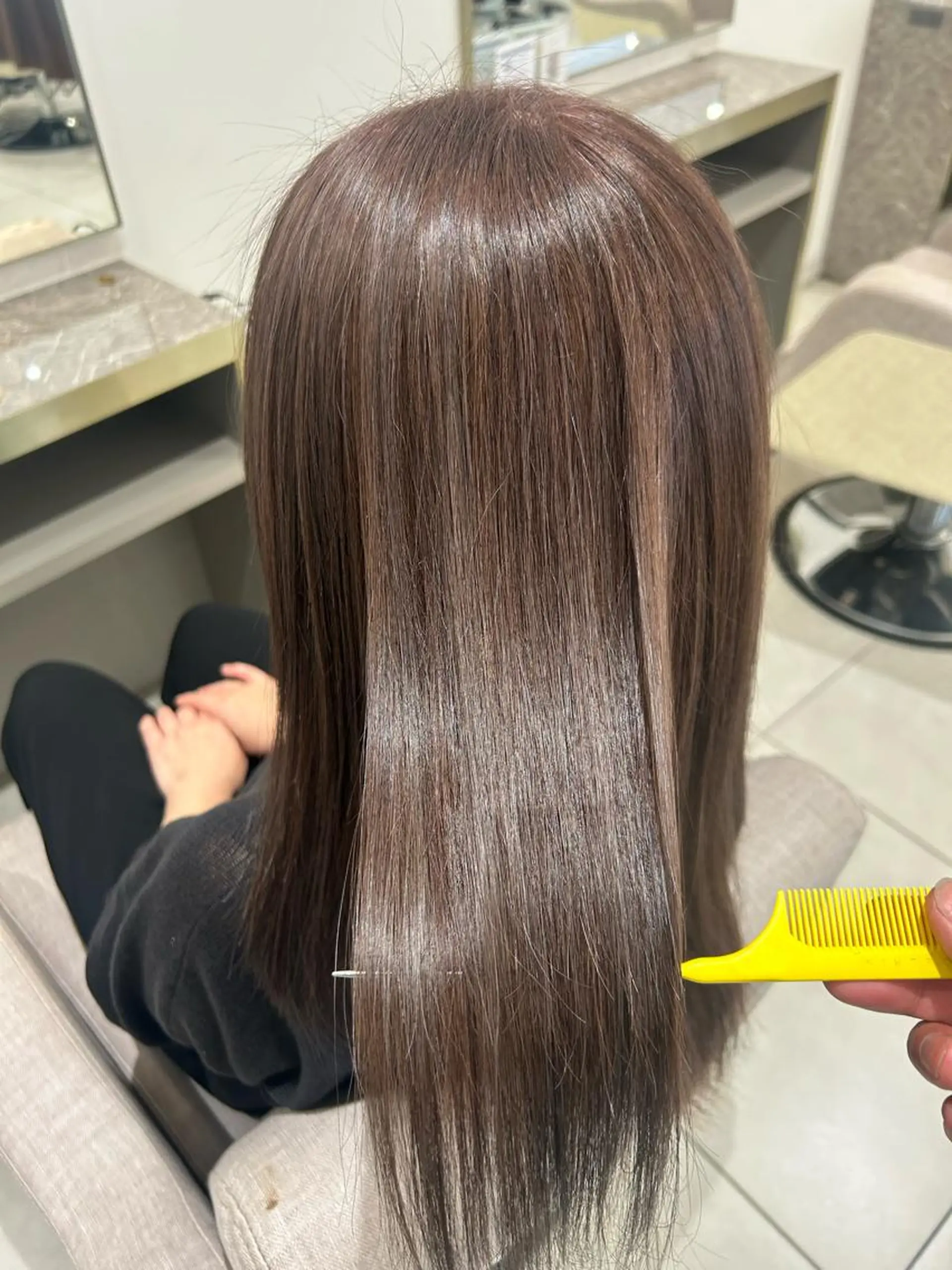 ロング カラー ヘアカラー トリートメント 渡辺　亮/ 白髪ぼかし/髪質改善のヘアスタイル