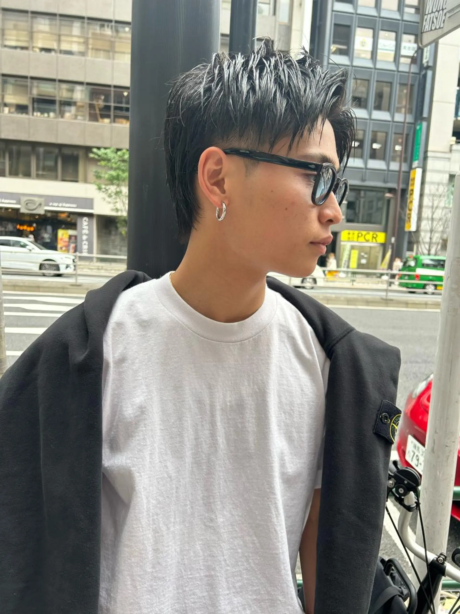 ショート メンズ メンズブリーチ メンズハイライト メンズインナーカラー メンズパーマ プードルパーマ カット charme所属・💈メンズ特化美容師 ✂︎伊藤大輝💈のヘアスタイル