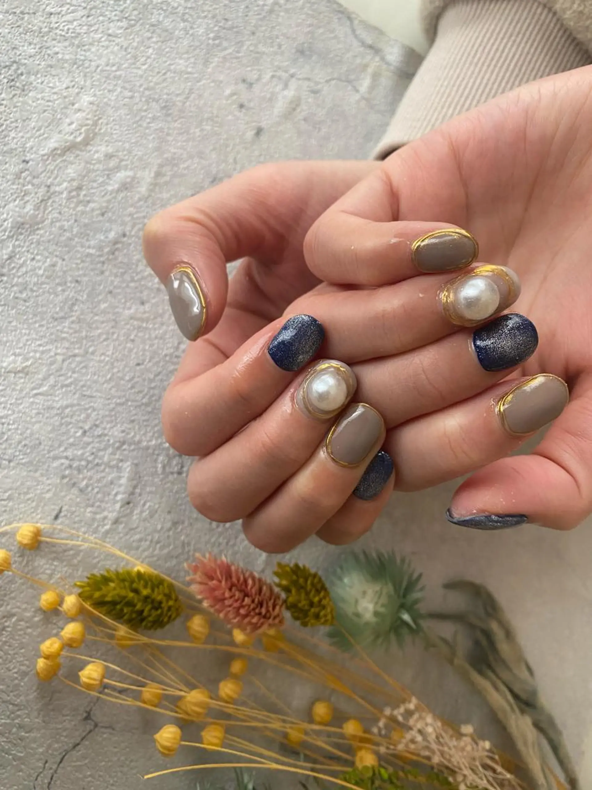 ショート ネイル マグネットネイル ハンドネイル ëmma nail_ by chulaのネイルデザイン