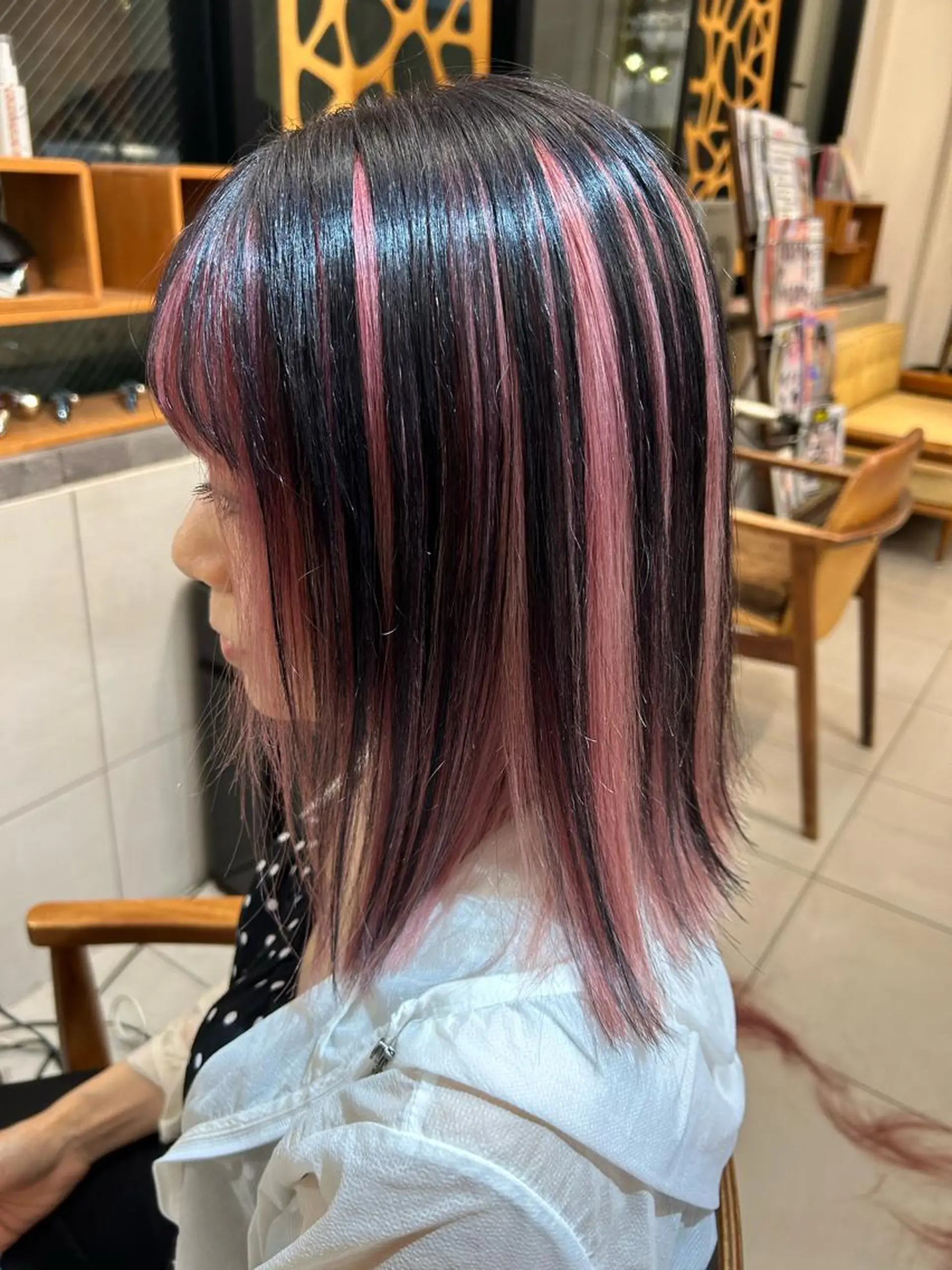 セミロング カラー ヘアカラー 艶カラー/耳つぼ/ 渡辺奈緒のその他イメージ