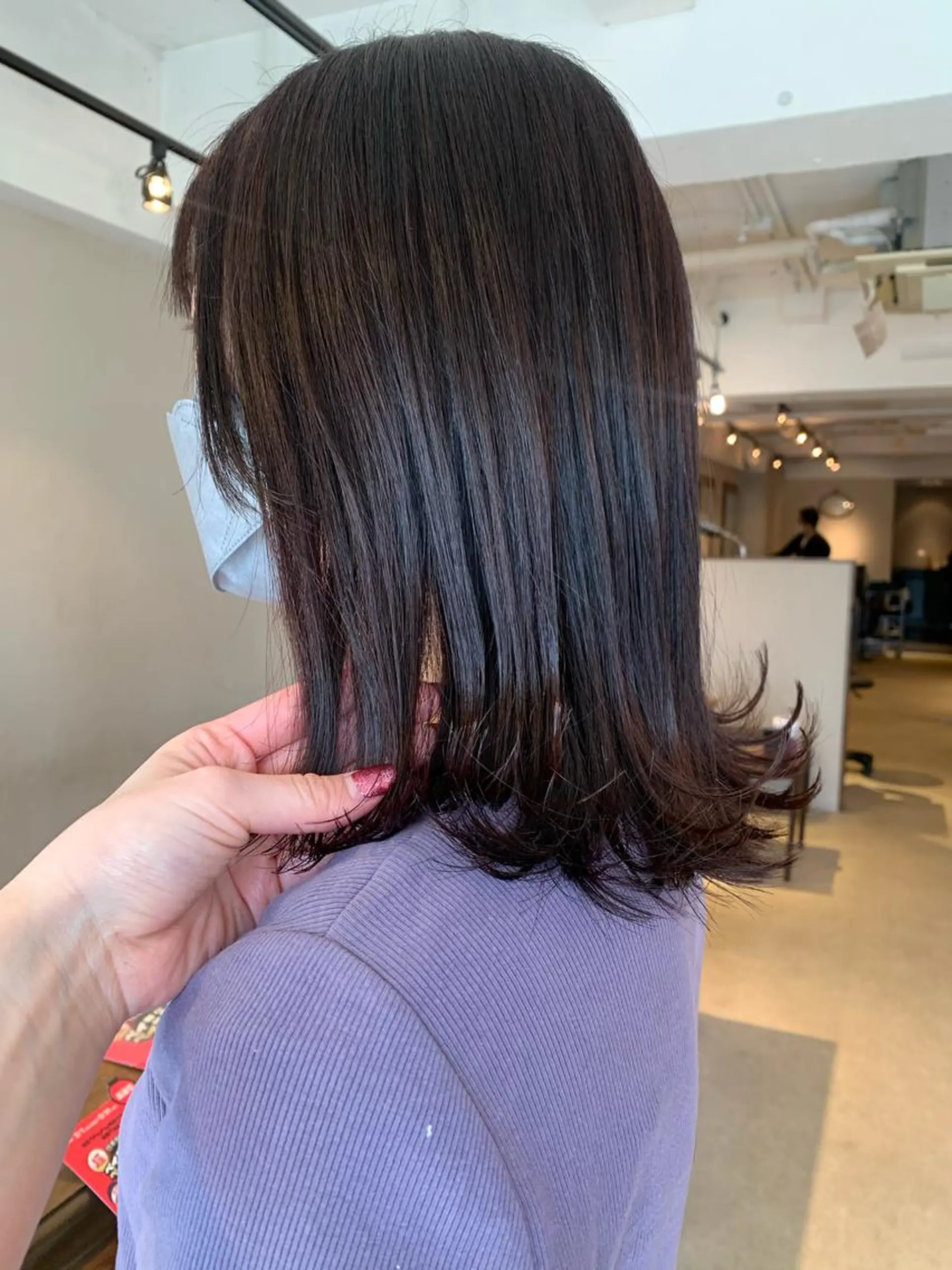 ロング カラー カット ヘアカラー トリートメント ヘッドスパ 透明感/オリーブ/ グレージュ/YUKAのヘアスタイル