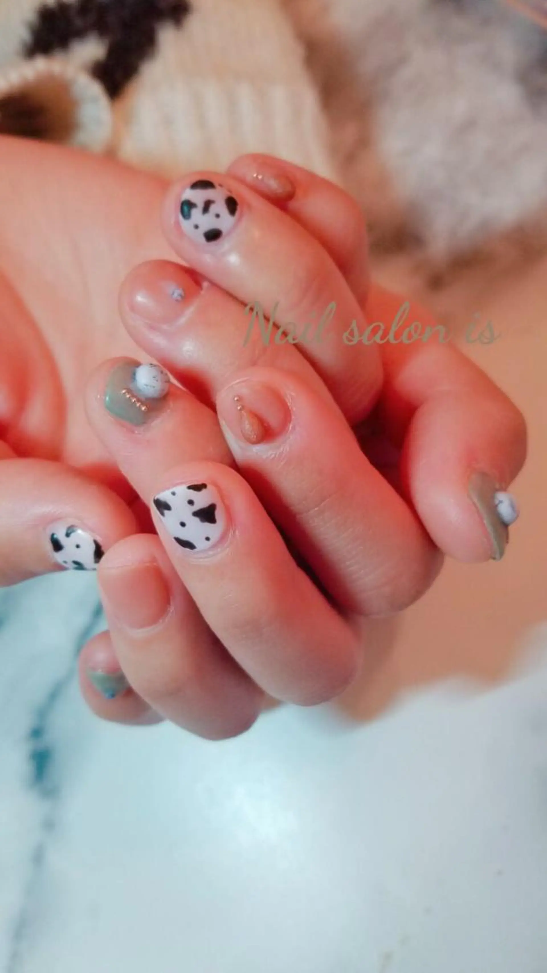 ネイル マットネイル ミラーネイル ニュアンスネイル ストーンネイル 店長 佐藤のネイルデザイン