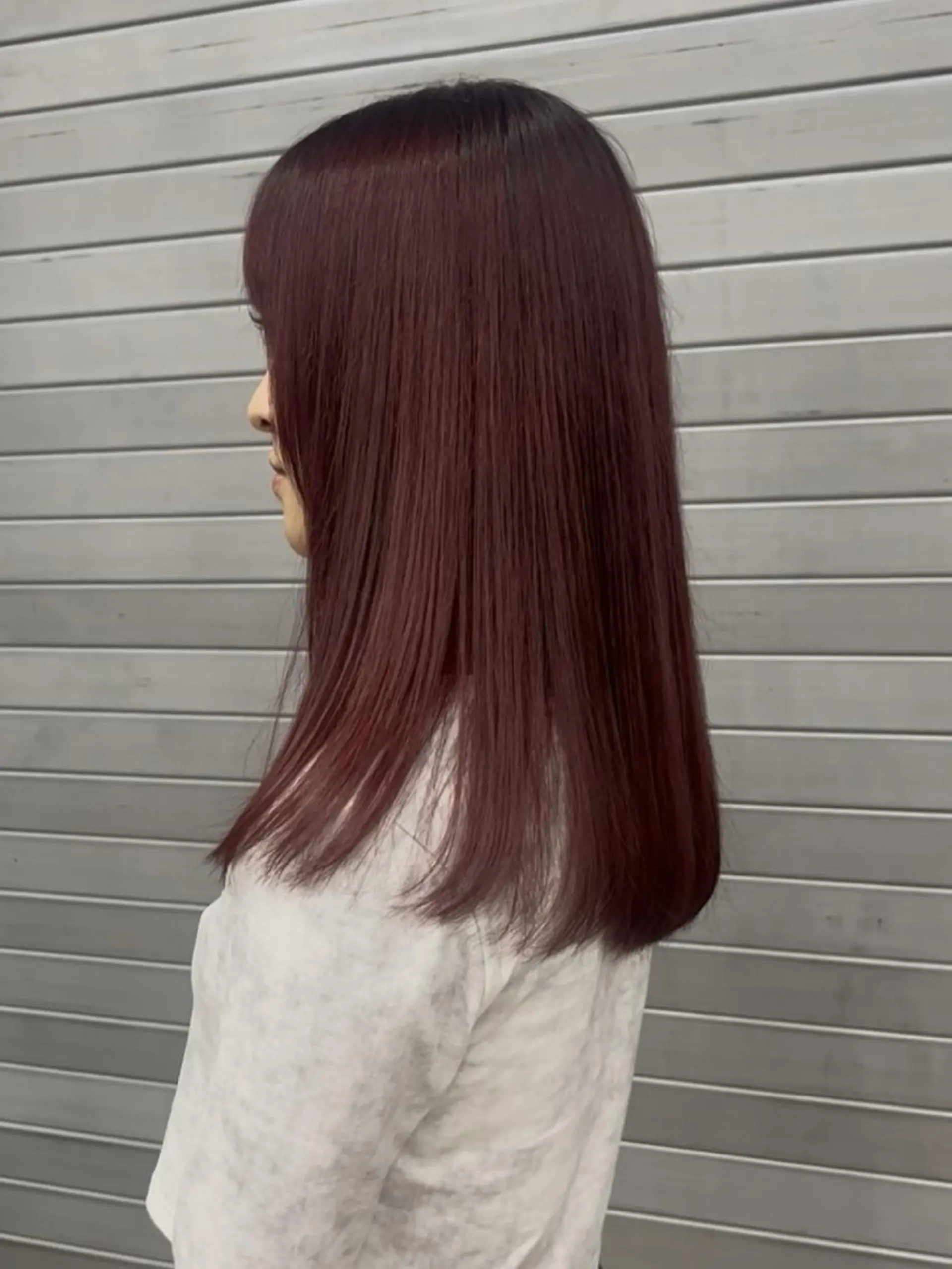 セミロング カット ヘアカラー トリートメント momoca/松本/ 暖色カラー/ボブのヘアスタイル