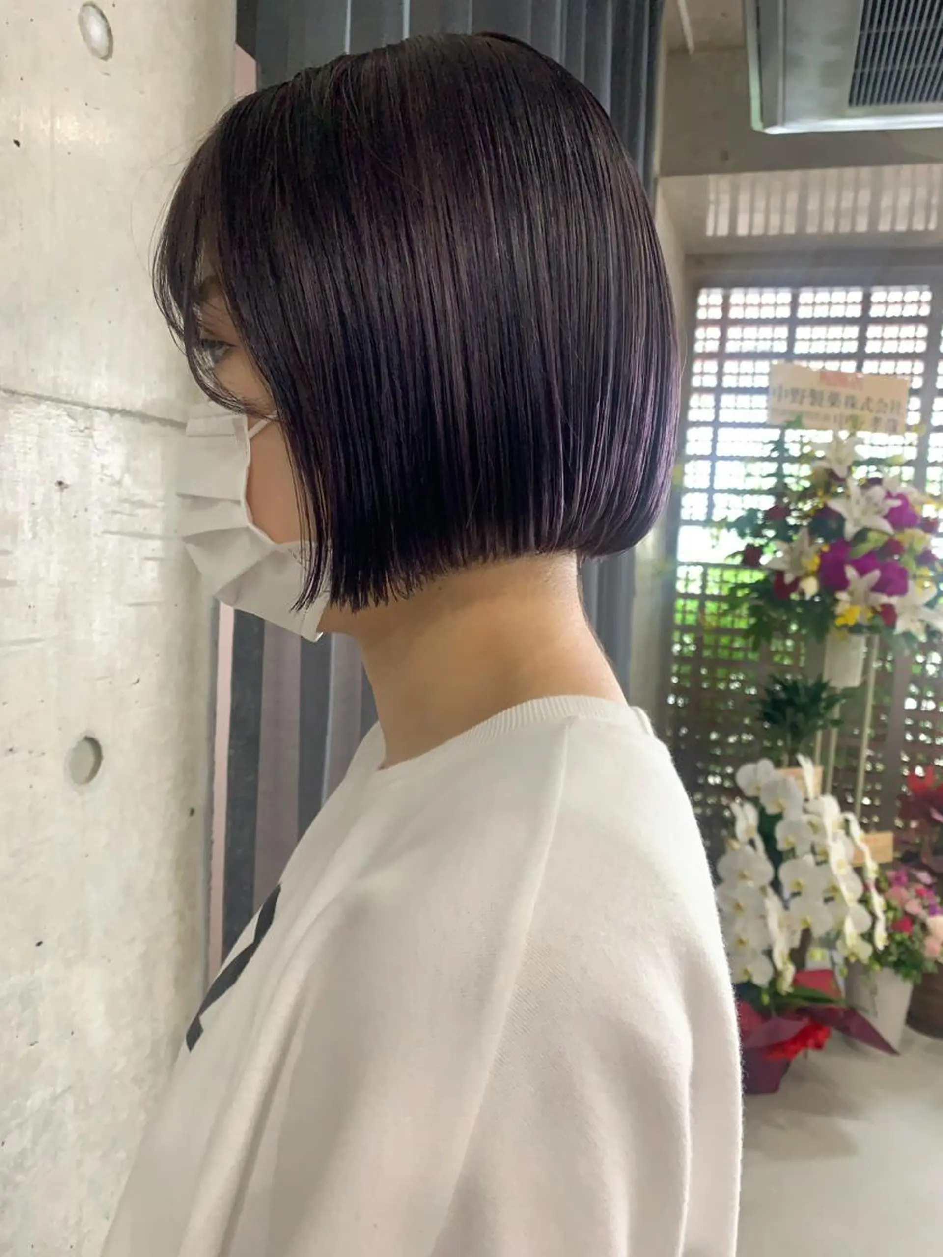 ショート カラー ボブパーマコテ巻き風 パーマNo1深江秀平のヘアスタイル