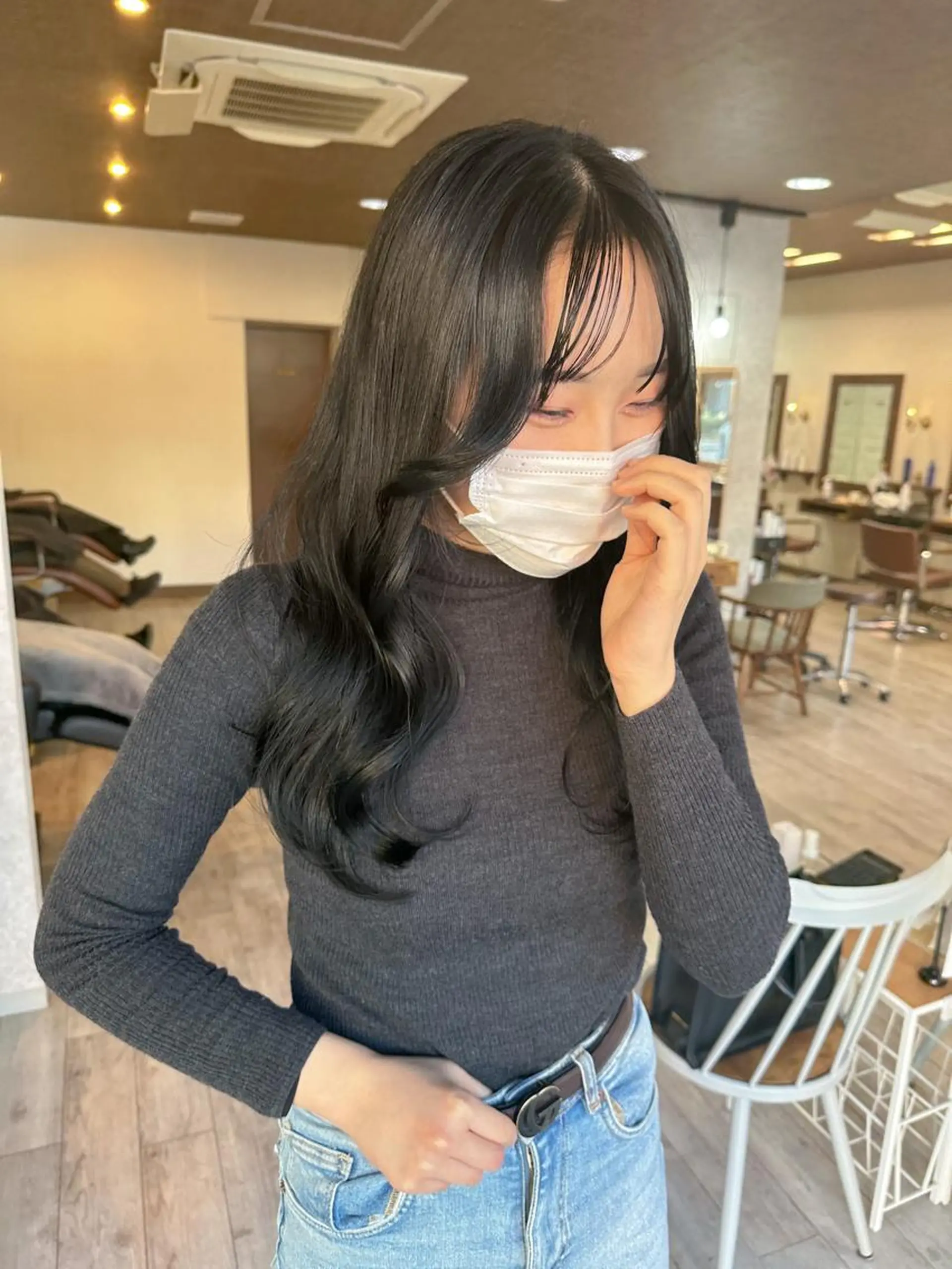 セミロング カラー ヘアカラー トリートメント 高橋 みく/ minim 暖色のヘアスタイル