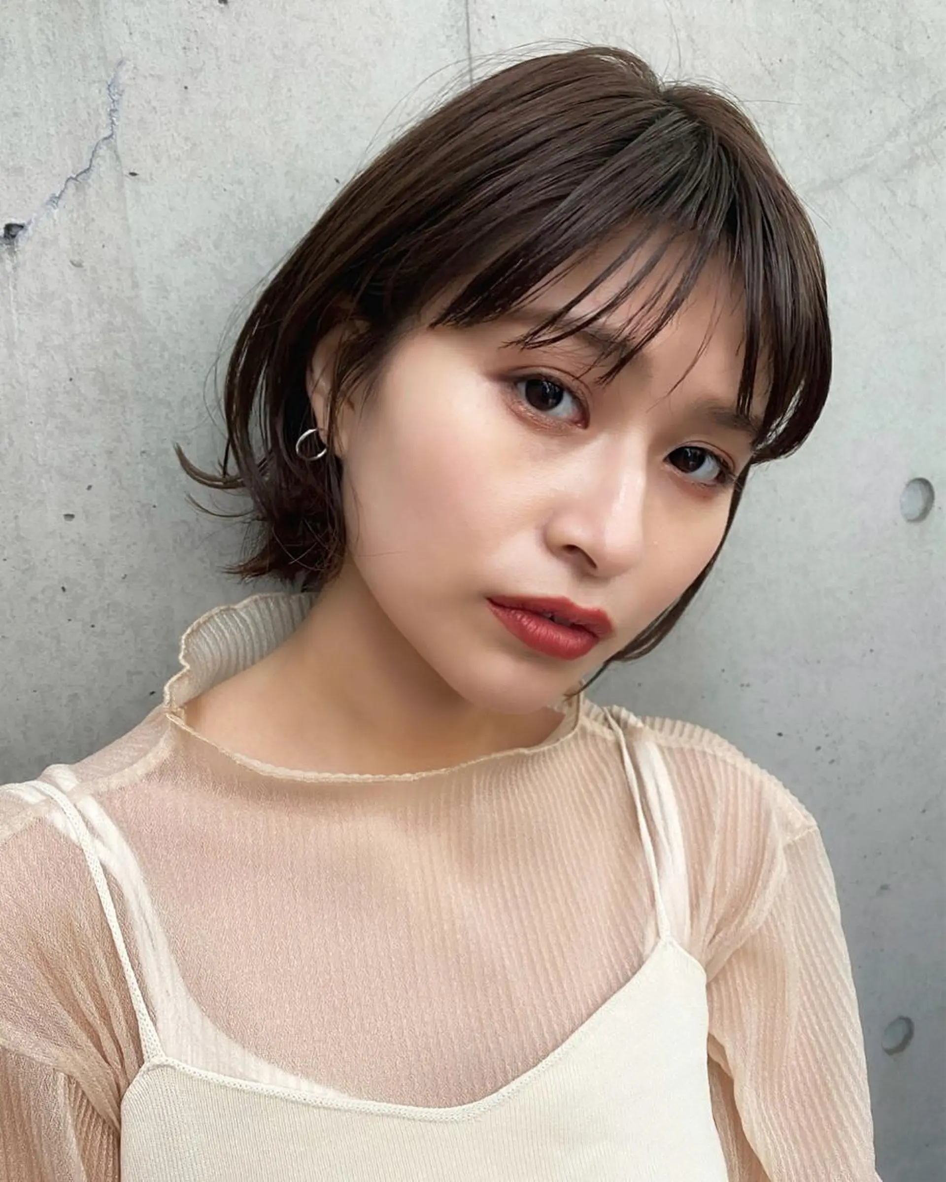 ショート ショートボブ ボブ ショートヘア ボブ、ミディアム得意 🤍Emmy🤍のヘアスタイル